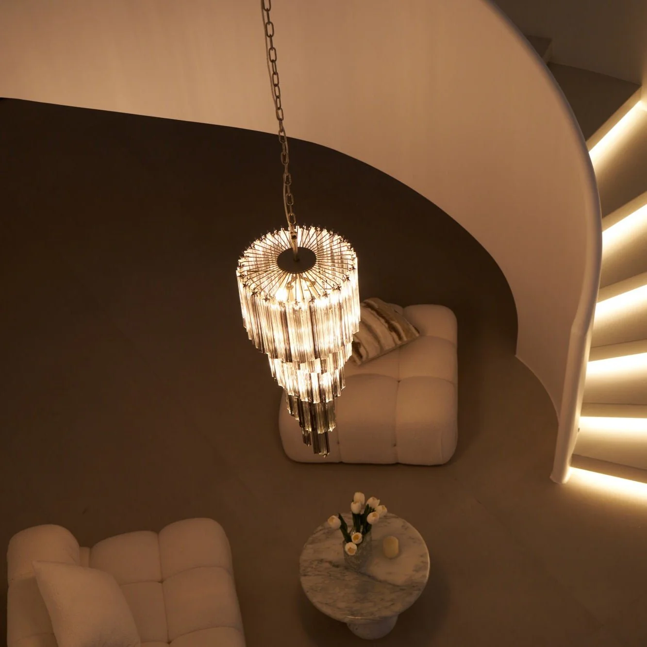 Lucente Noir Spiral Chandelier - Image 17