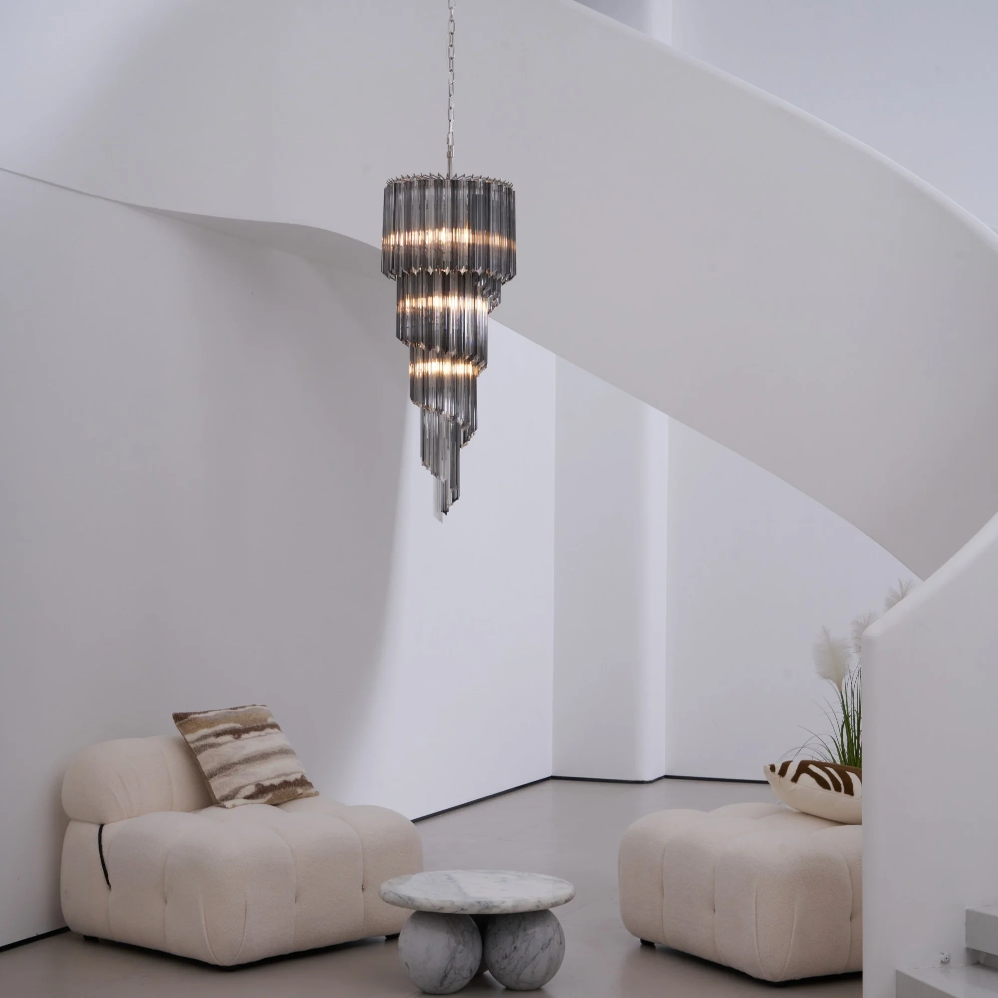 Lucente Noir Spiral Chandelier - Image 22