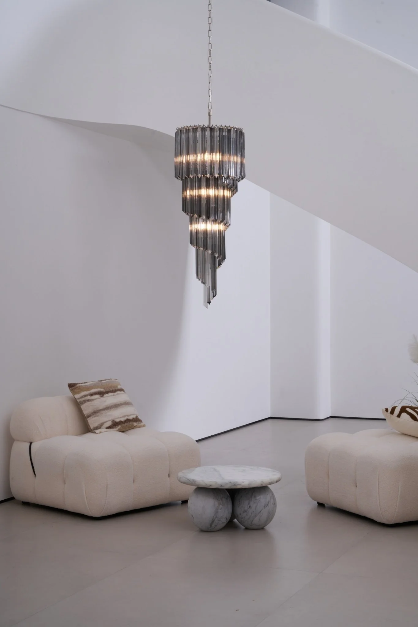Lucente Noir Spiral Chandelier - Image 23