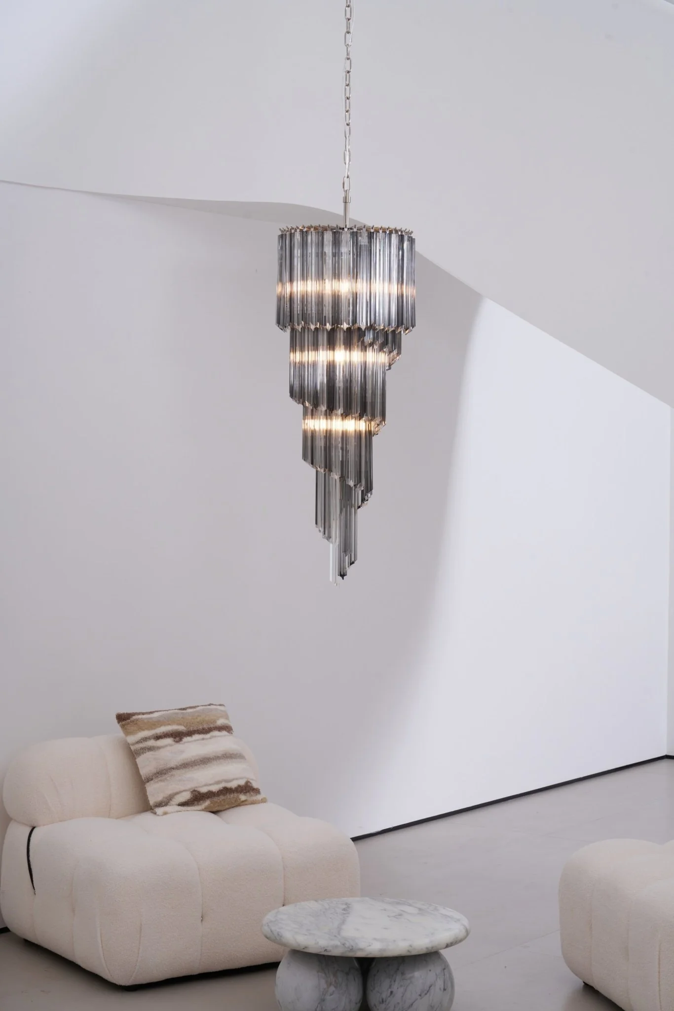 Lucente Noir Spiral Chandelier - Image 27