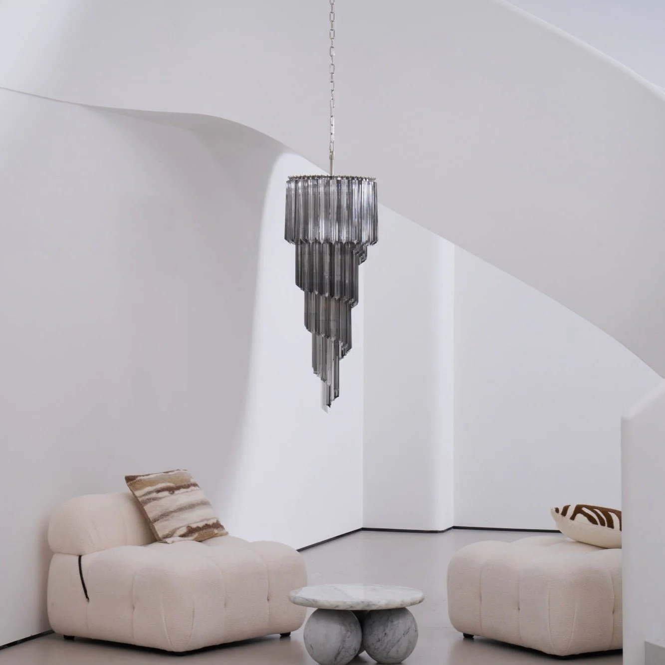 Lucente Noir Spiral Chandelier - Image 31