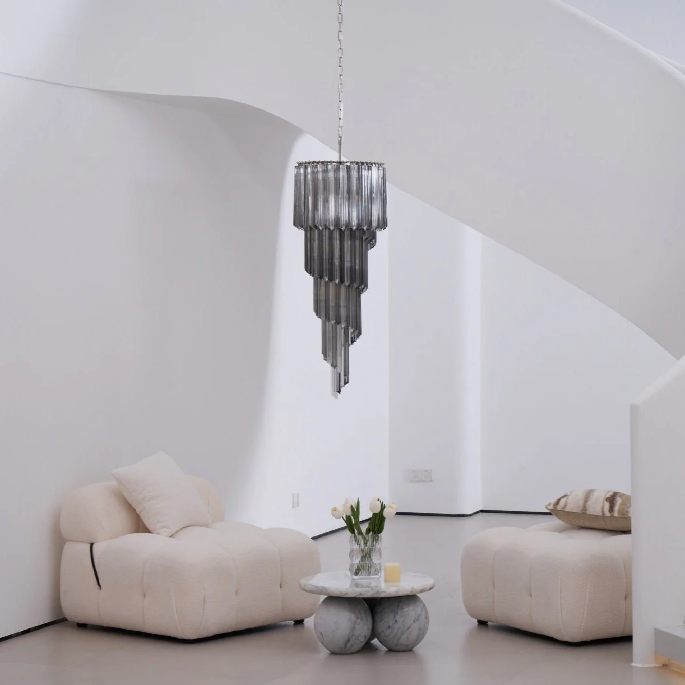 Lucente Noir Spiral Chandelier - Image 34