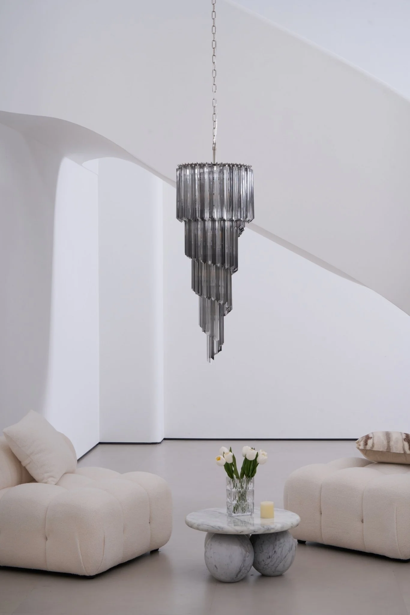 Lucente Noir Spiral Chandelier - Image 35
