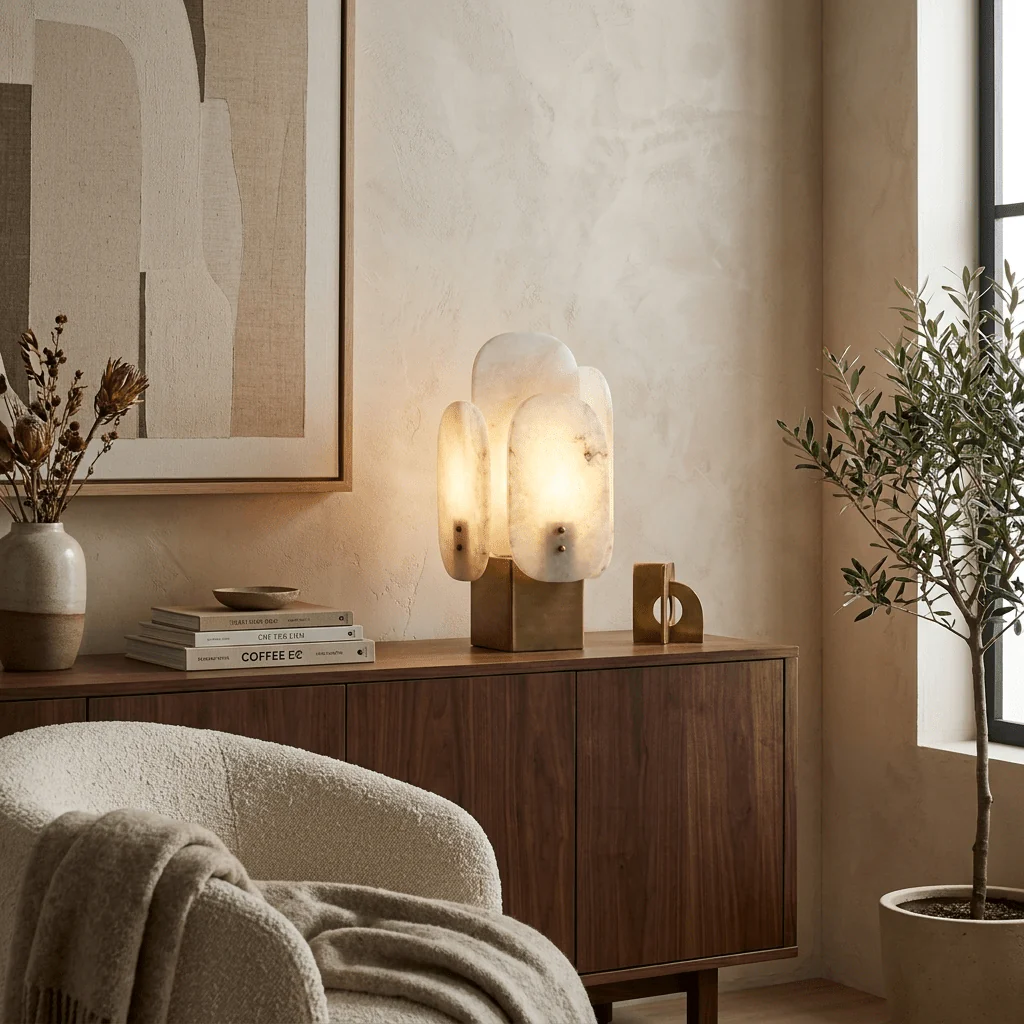 Luma Alabaster Panel Table Lamp - Image 3