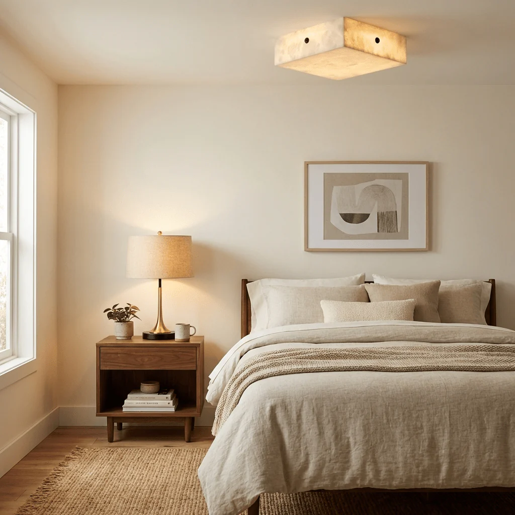Luma Alabaster Square Ceiling Lamp - Image 6