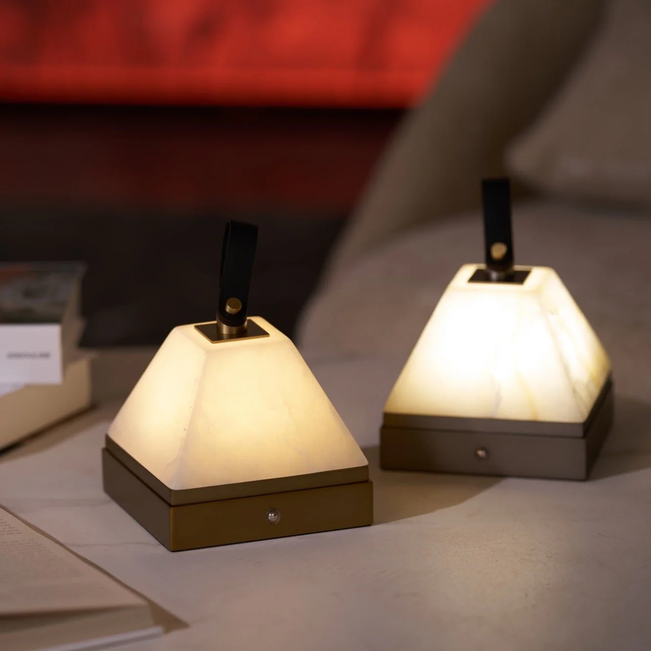 Luma Cube Alabaster Portable Lamp - Image 11