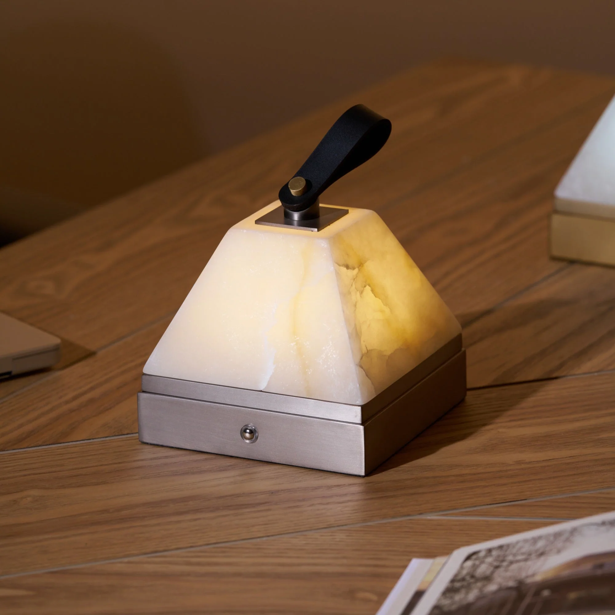 Luma Cube Alabaster Portable Lamp - Image 12