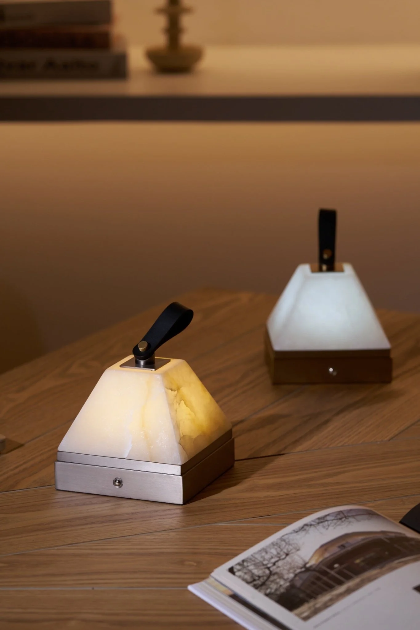 Luma Cube Alabaster Portable Lamp - Image 13