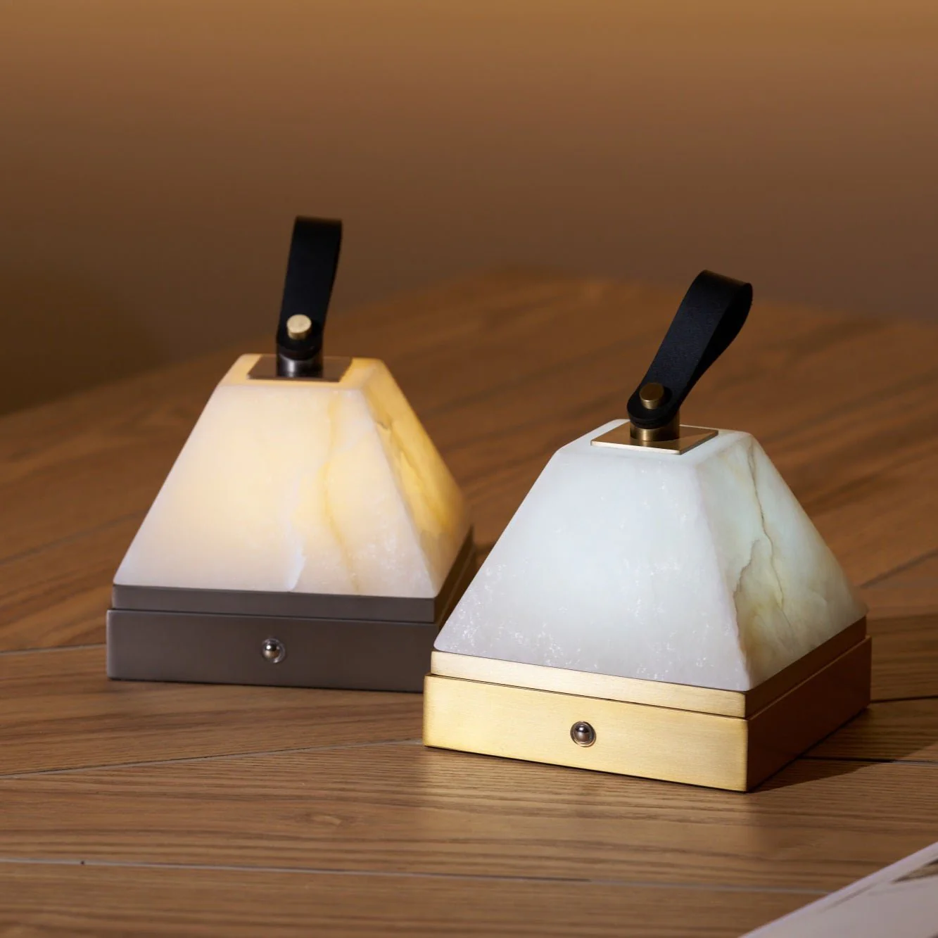 Luma Cube Alabaster Portable Lamp - Image 3