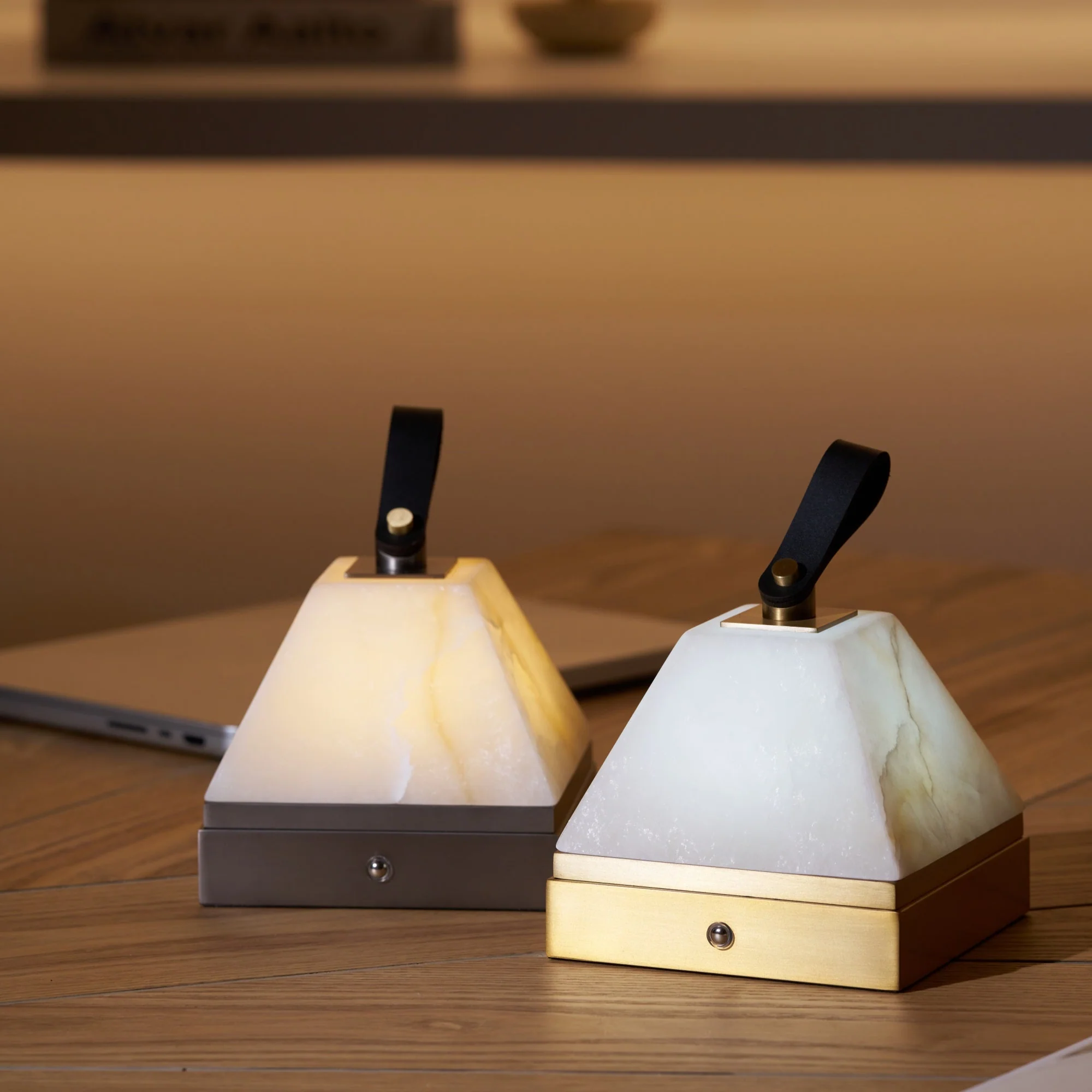 Luma Cube Alabaster Portable Lamp - Image 4