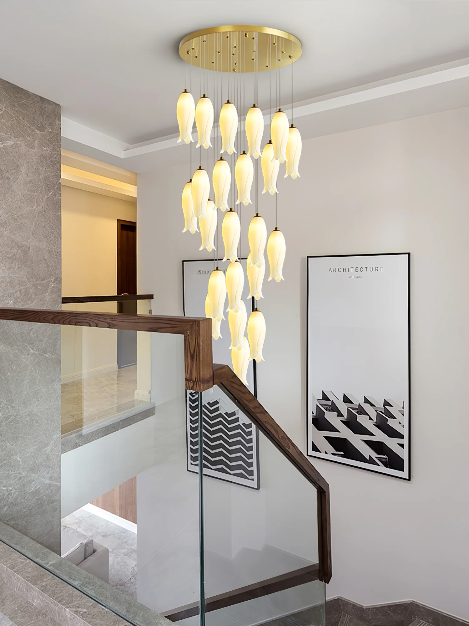 Luma Flora Stairs Chandelier - Image 14