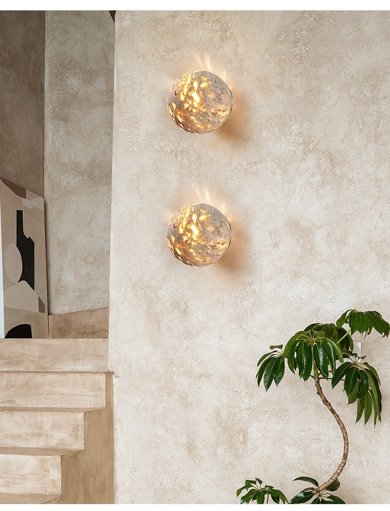 Luma Vein Stone Sphere Wall Light - Image 10