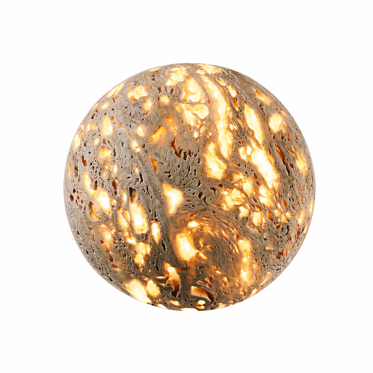 Luma Vein Stone Sphere Wall Light - Image 15
