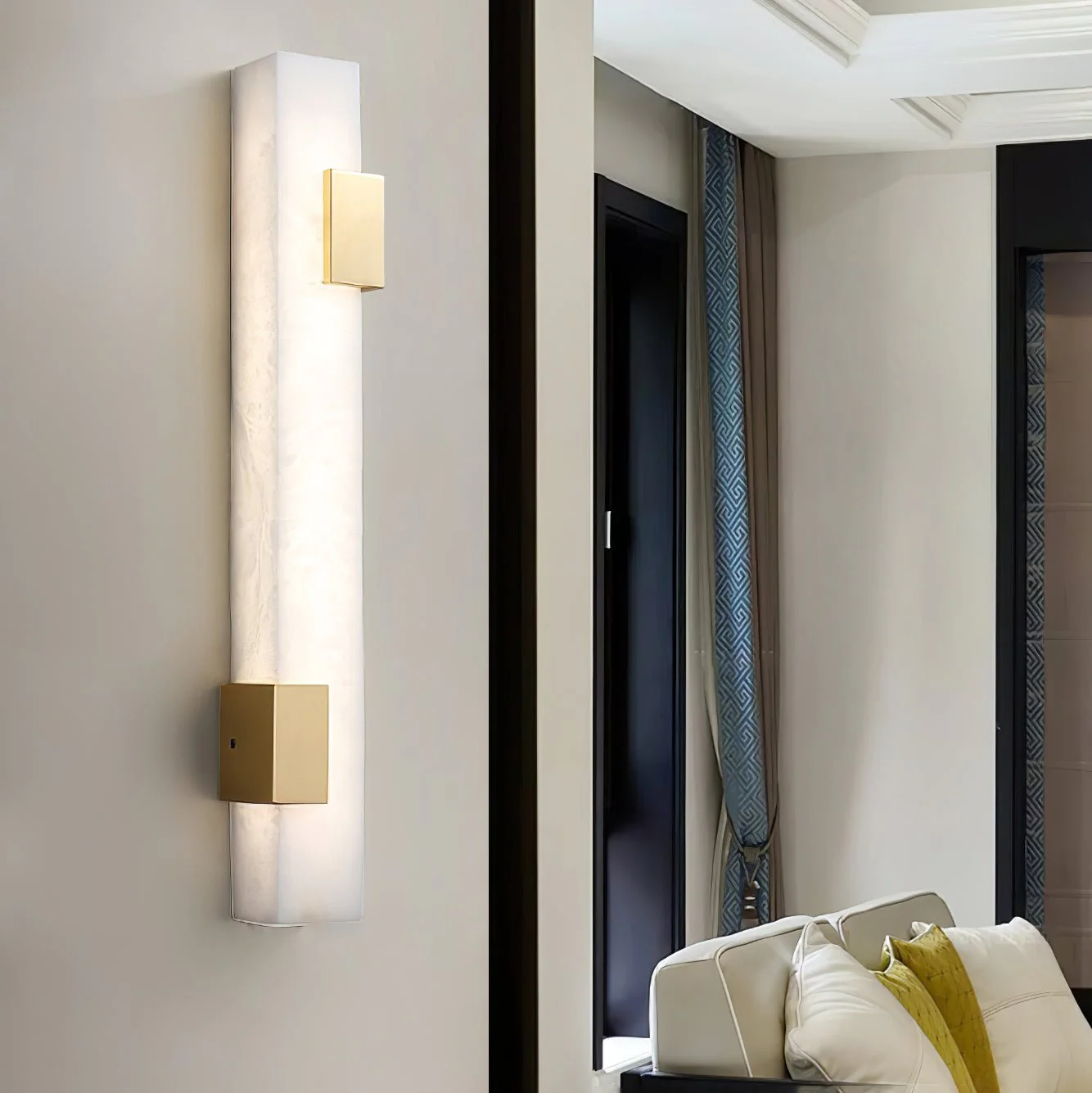 Lumen Bar Alabaster Wall Sconce - Image 3