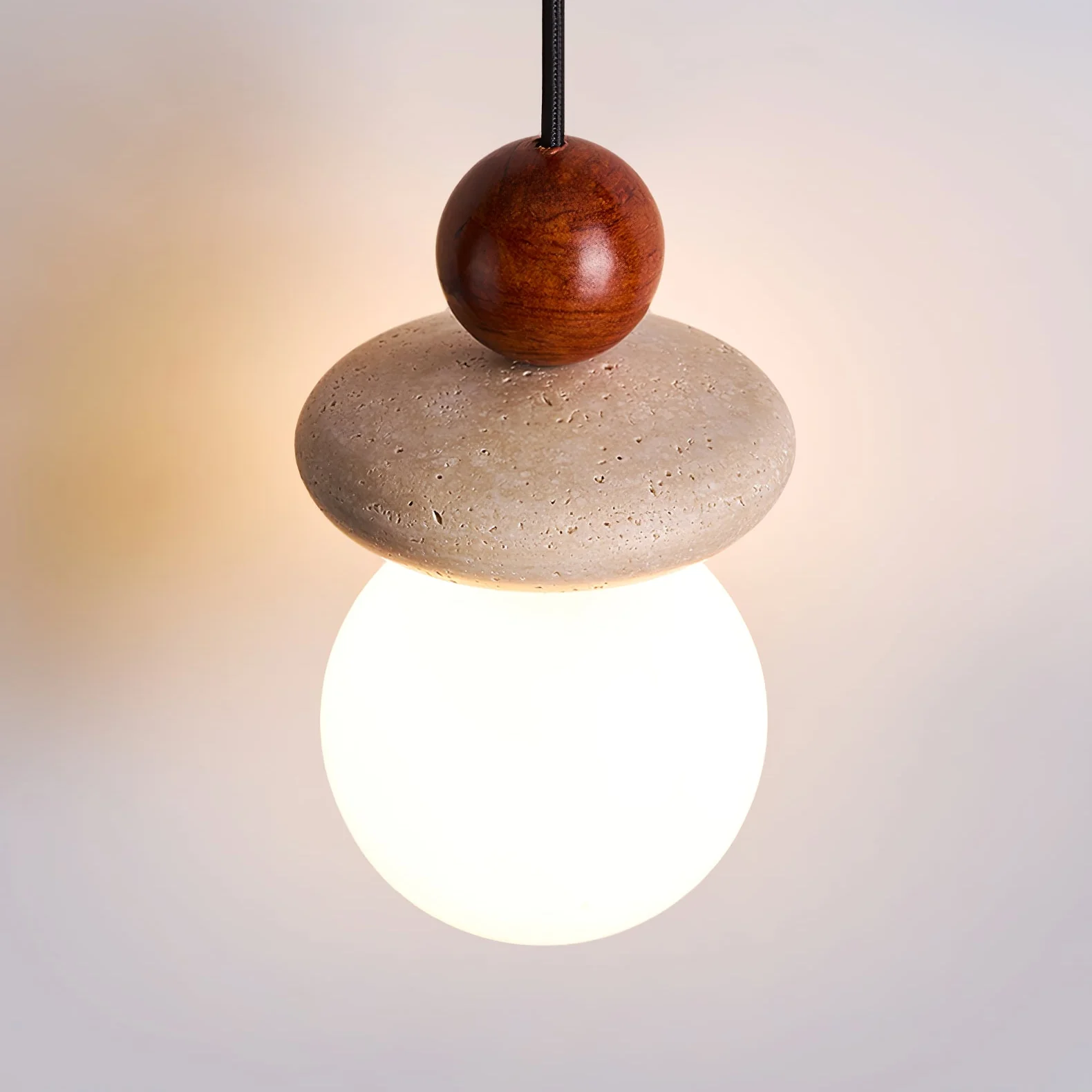 Lumi Travertine Pendant Light - Image 3
