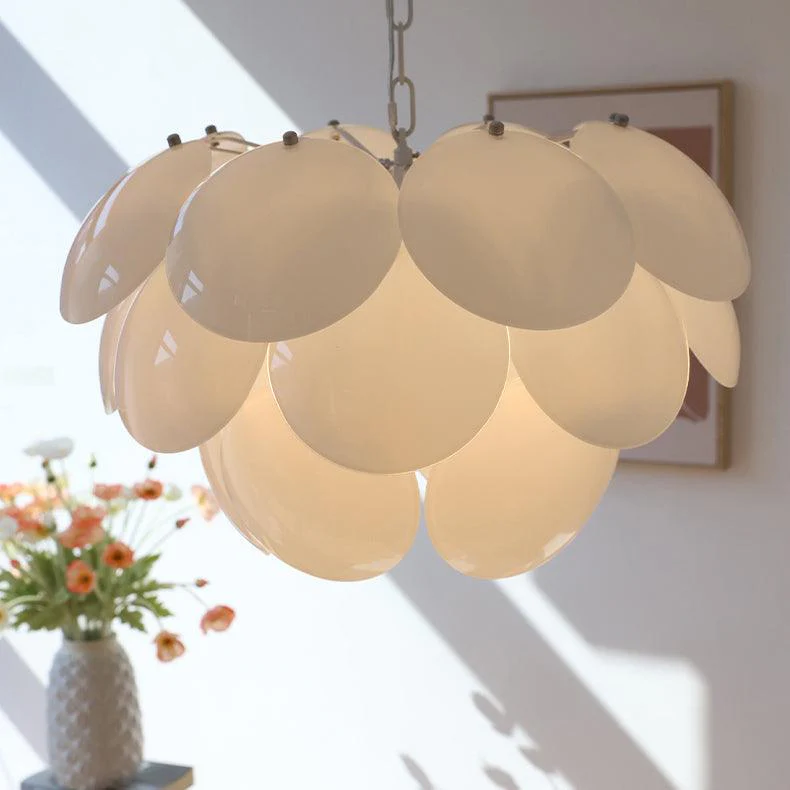 Luminous Petal Glass Chandelier - Image 37