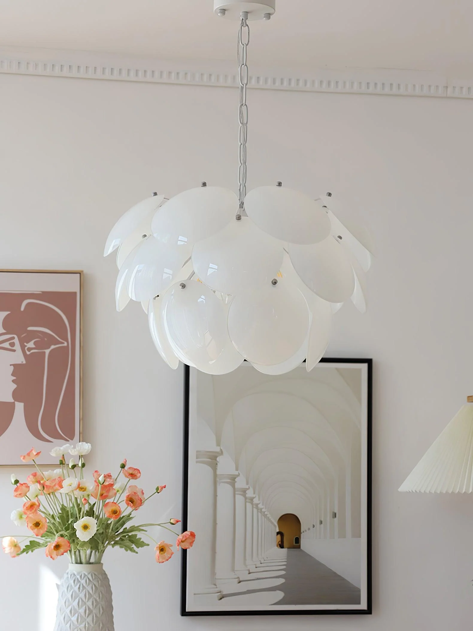 Luminous Petal Glass Chandelier - Image 39