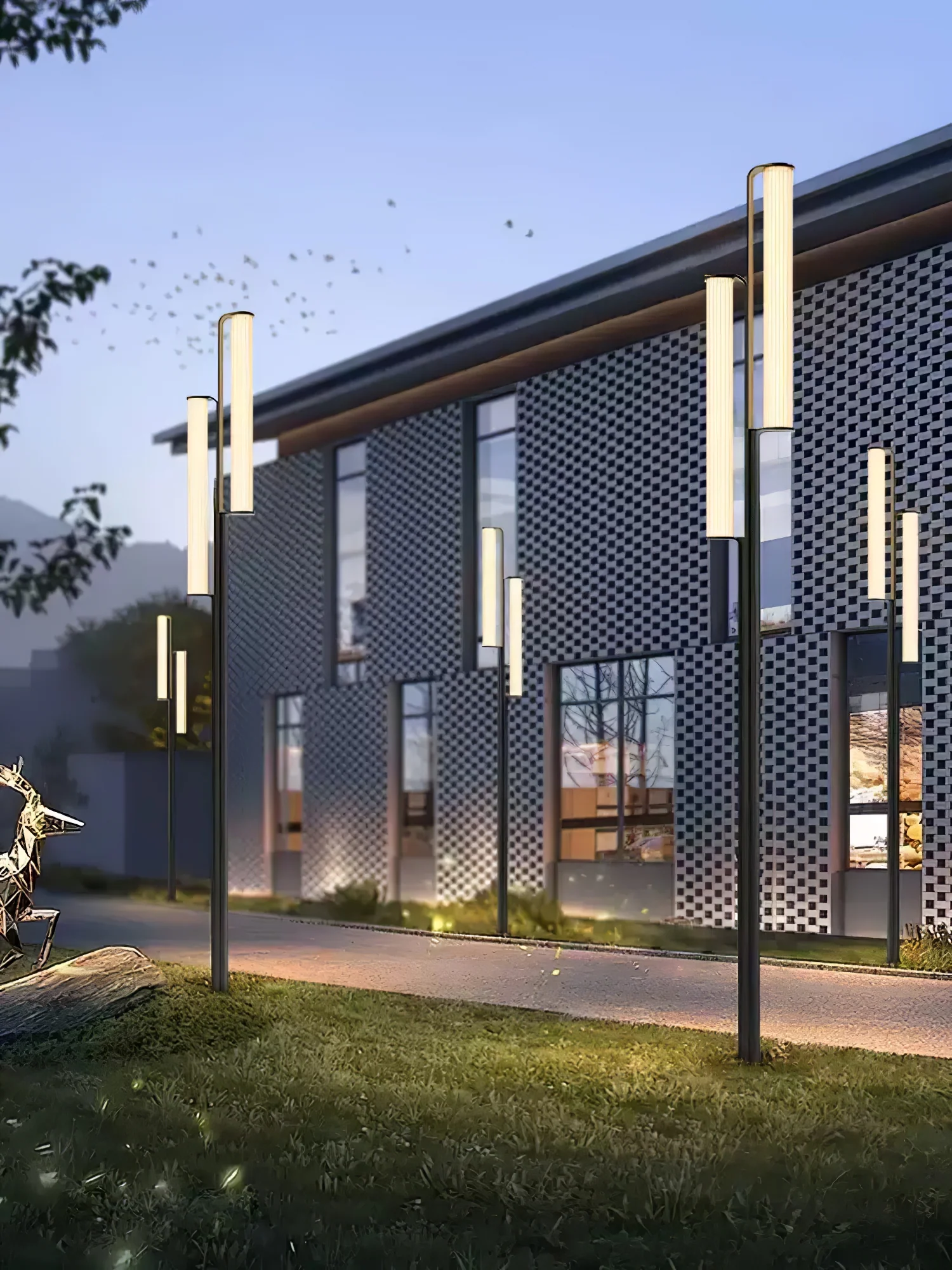 Lumo Arc Outdoor Post Lamp - Image 6