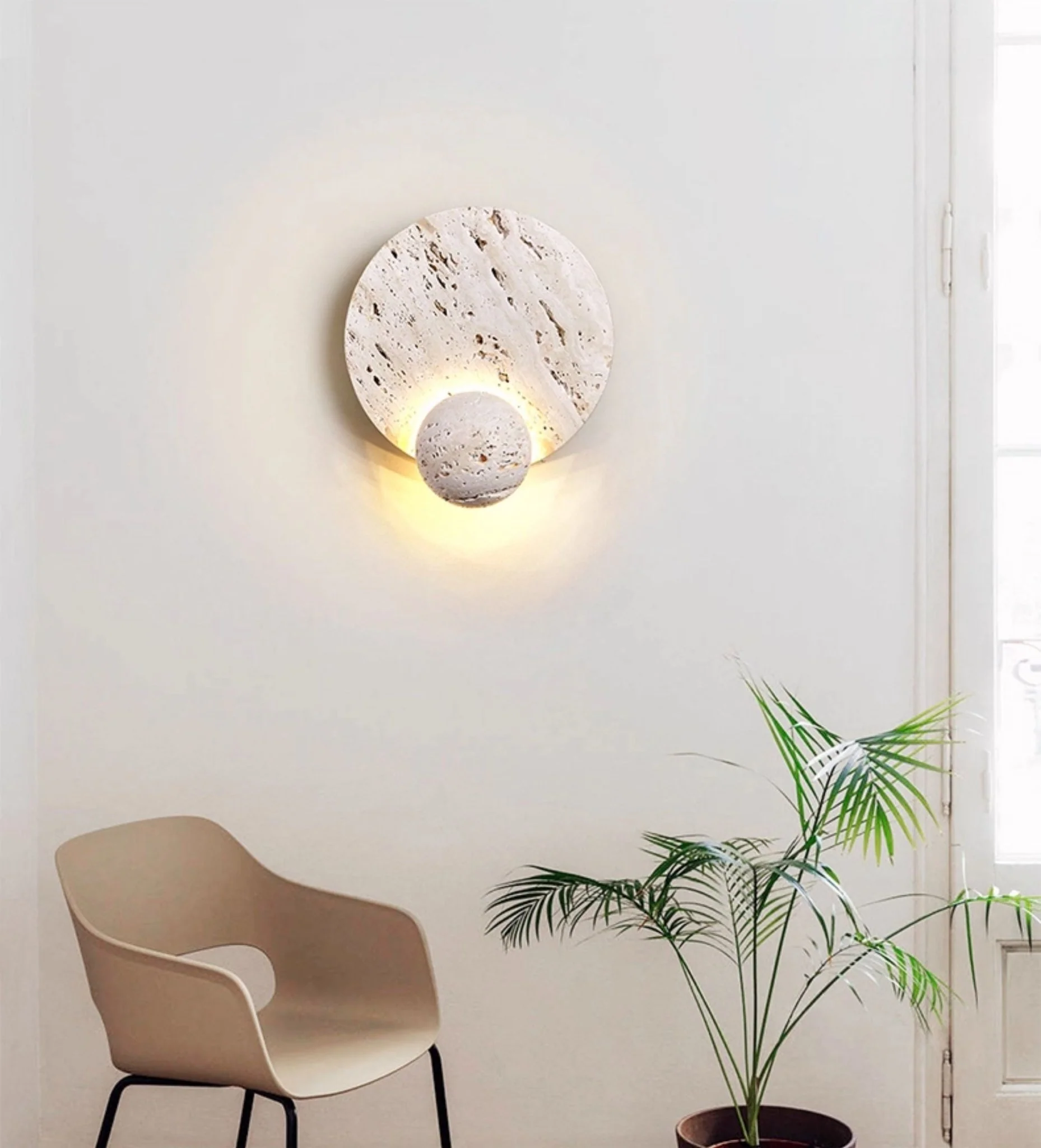Luna Travertine Sconce - Image 4