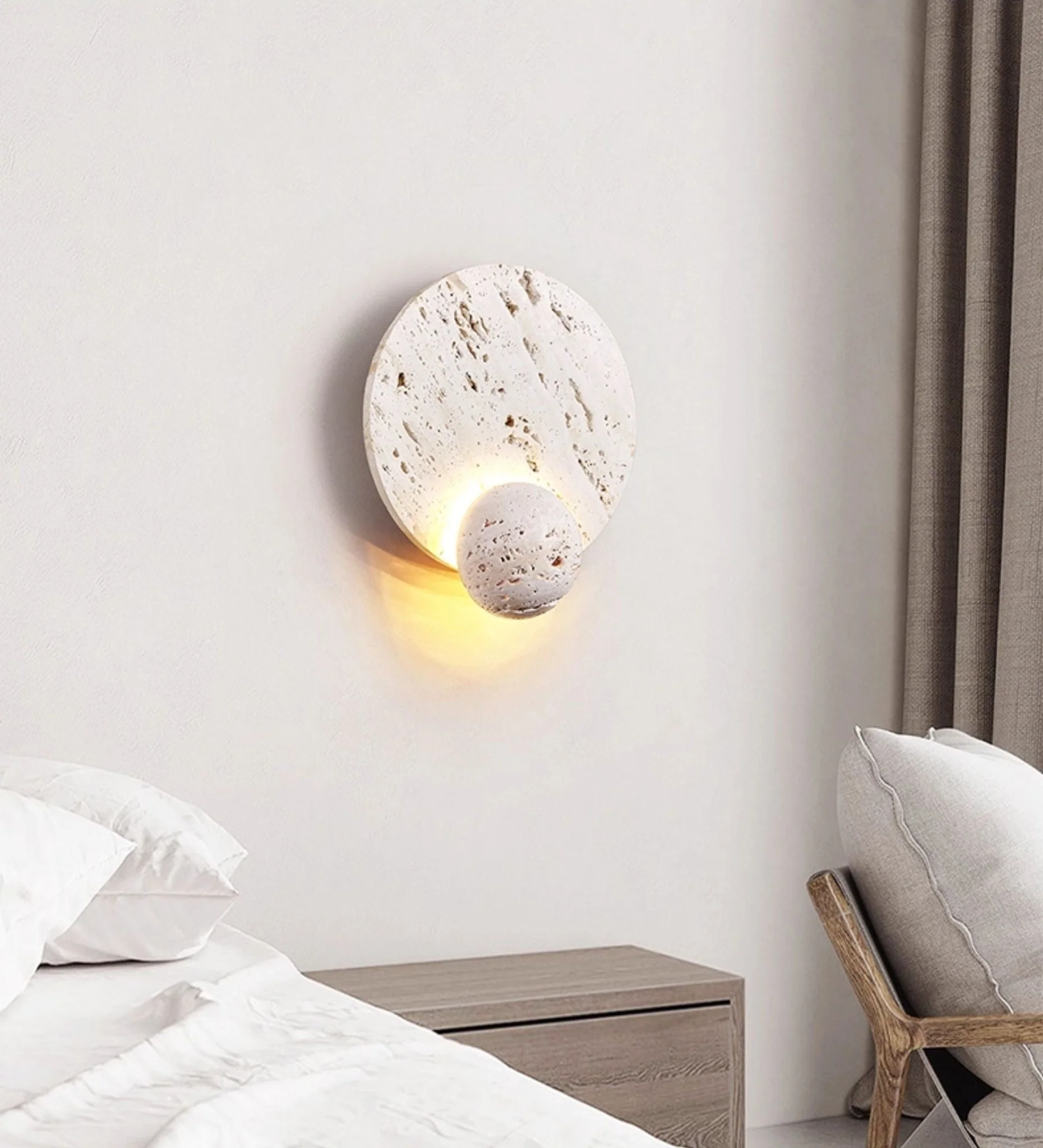 Luna Travertine Sconce - Image 6