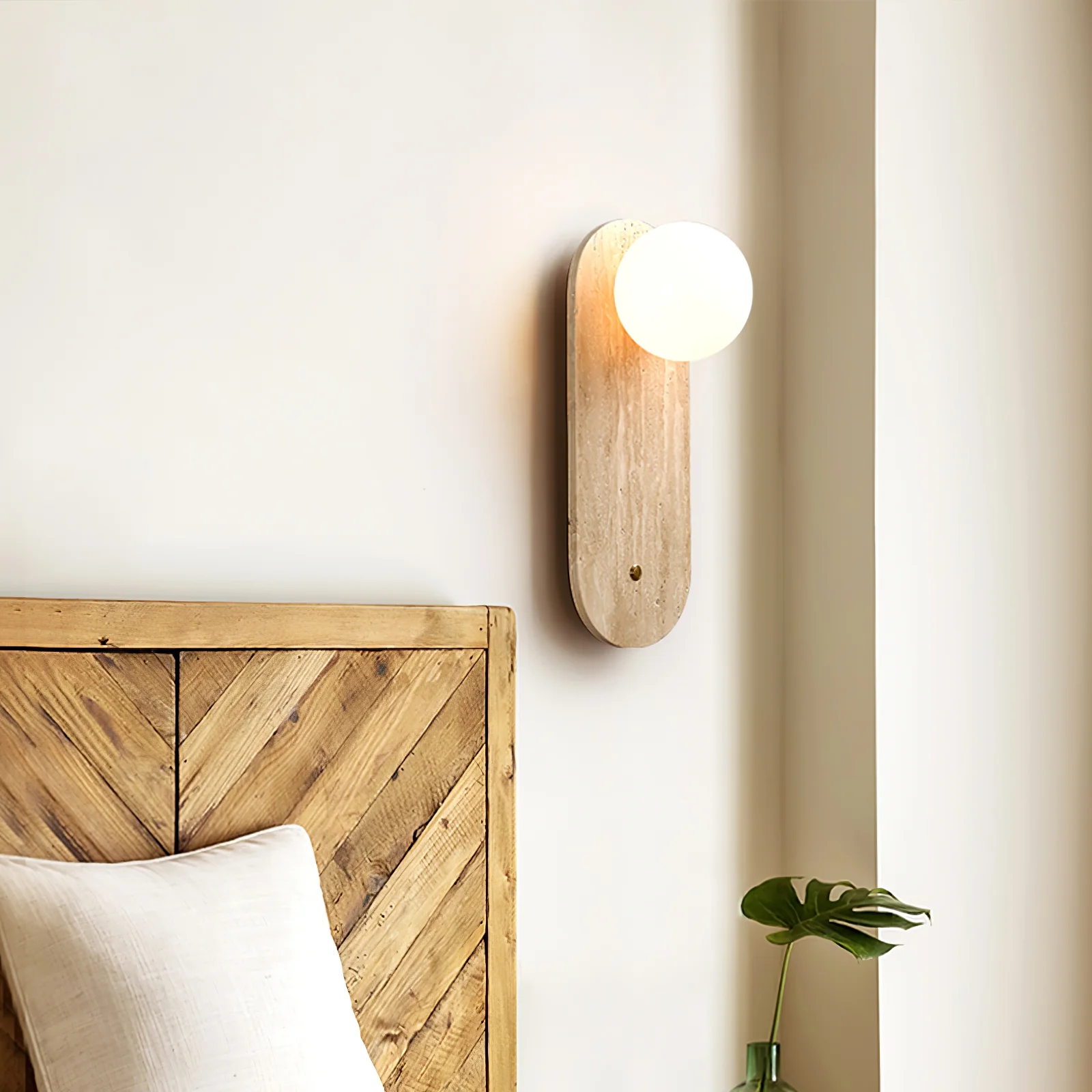 Luna Travertine Wall Sconce - Image 11
