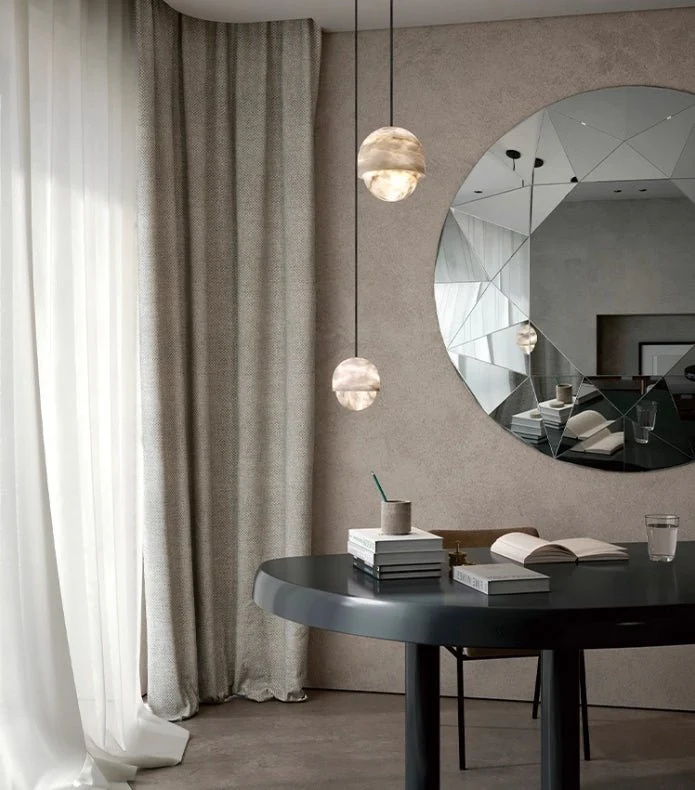 Lunar Dome Alabaster Pendant Light - Image 16