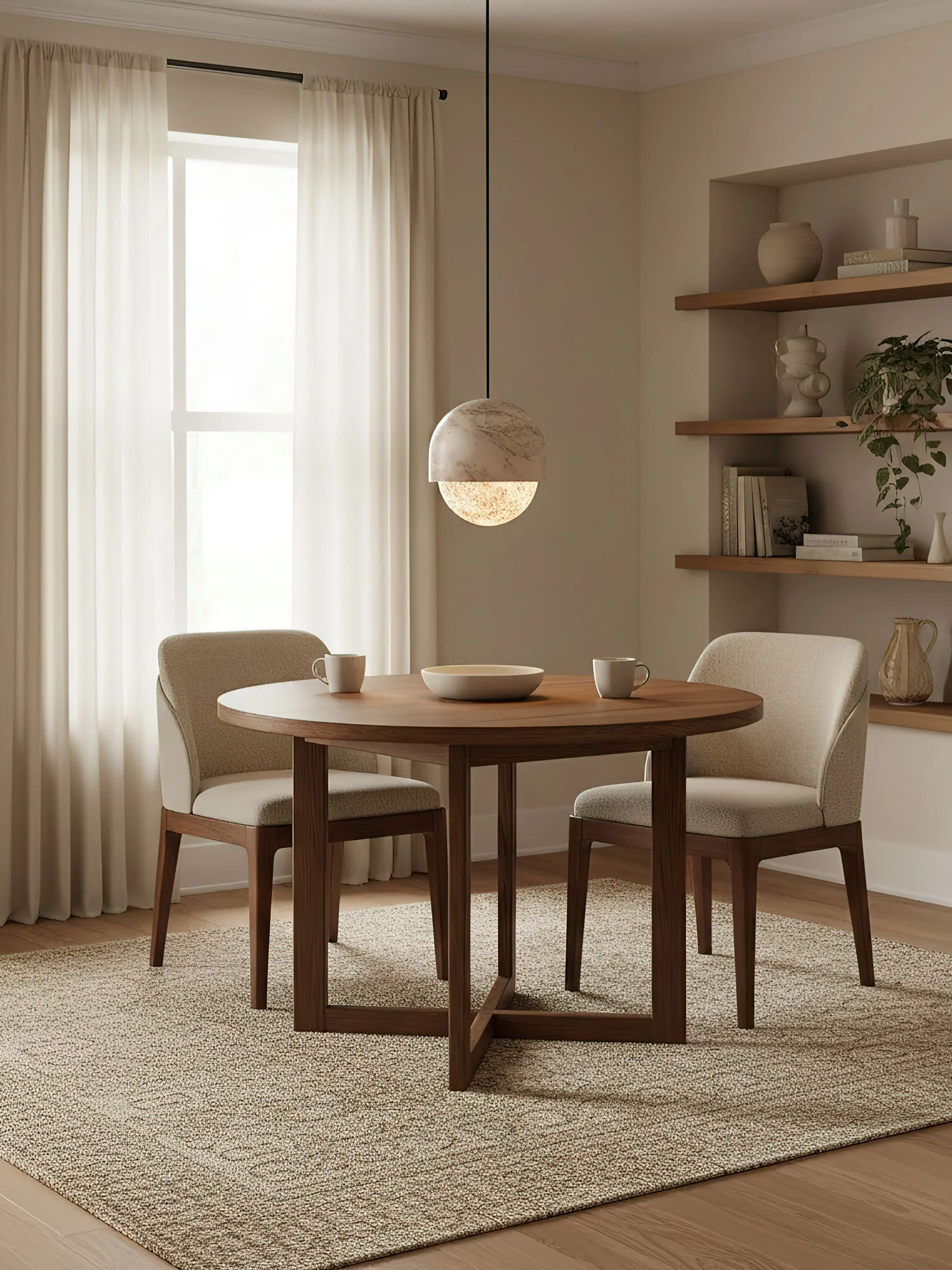Lunar Dome Alabaster Pendant Light - Image 4