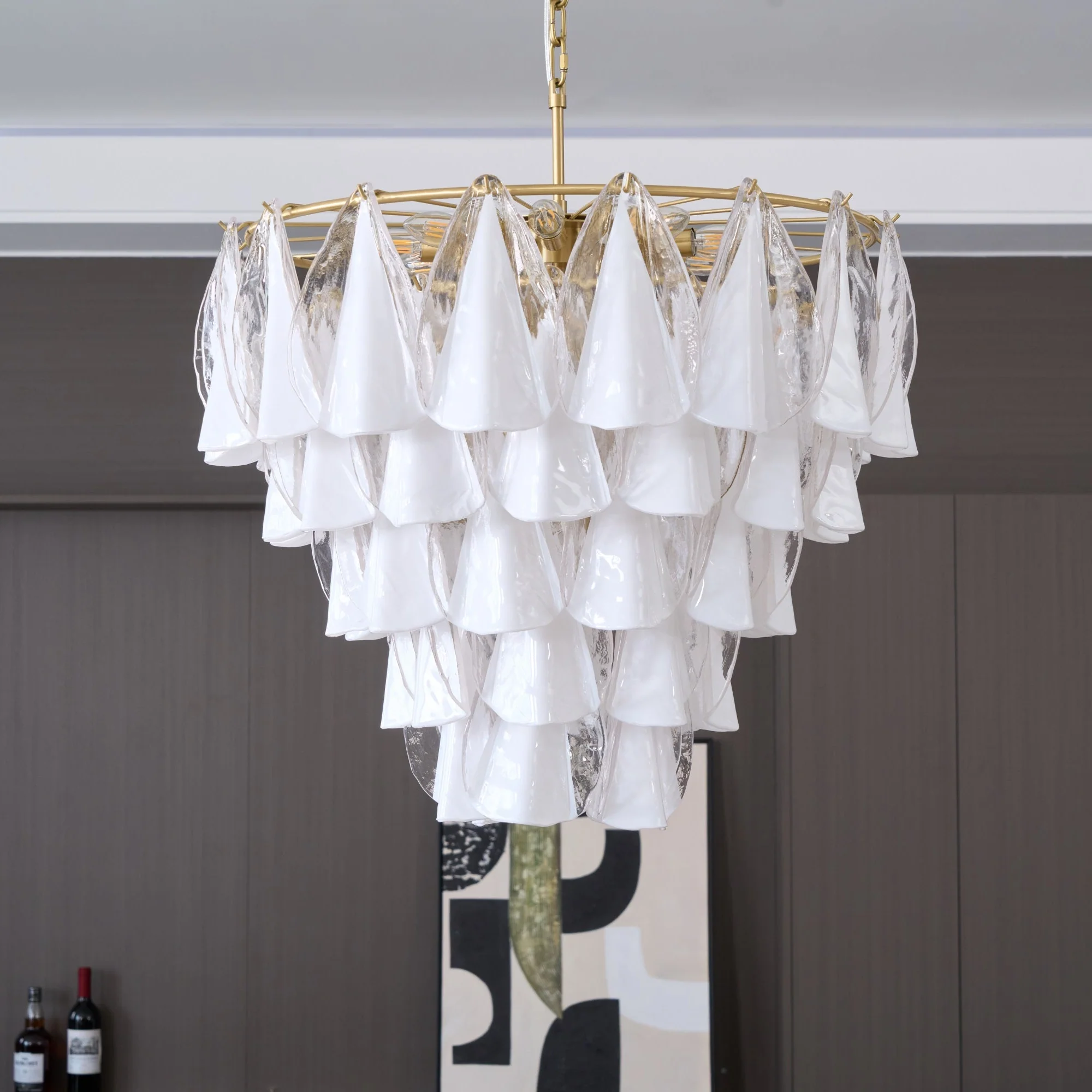 Lunara White Murano Chandelier - Image 3