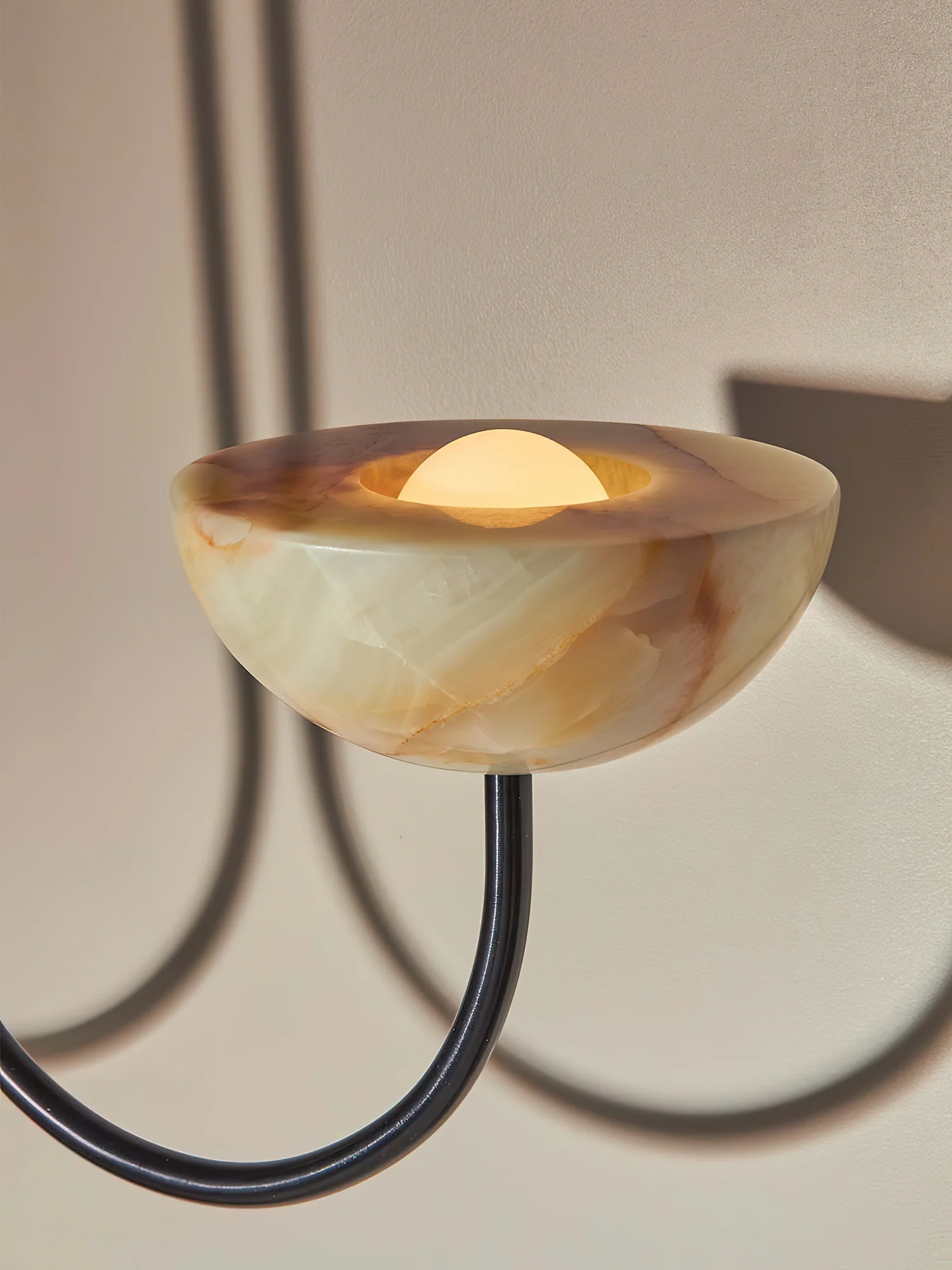 Lunaris Duo Alabaster Pendant Lamp - Image 10
