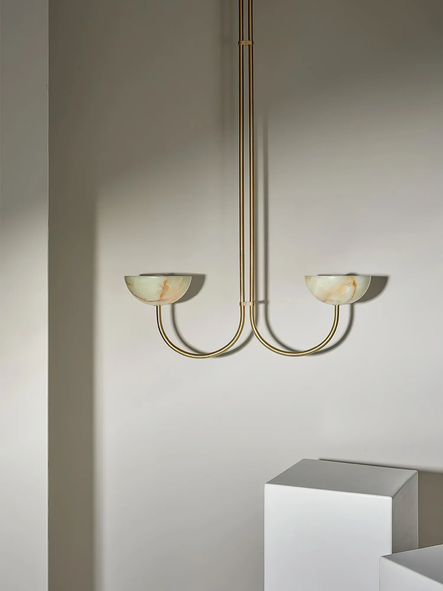 Lunaris Duo Alabaster Pendant Lamp - Image 7