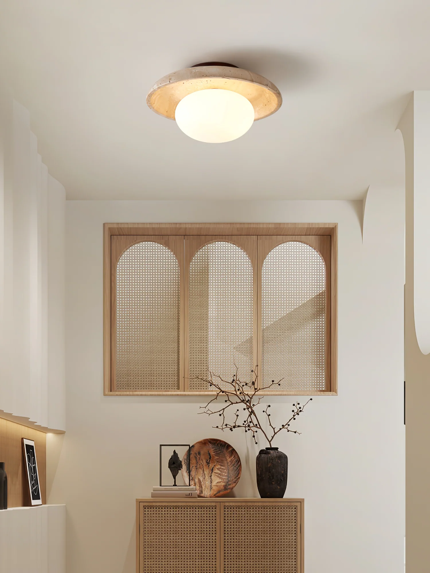 Lunaro Travertine Ceiling Lamp - Image 10