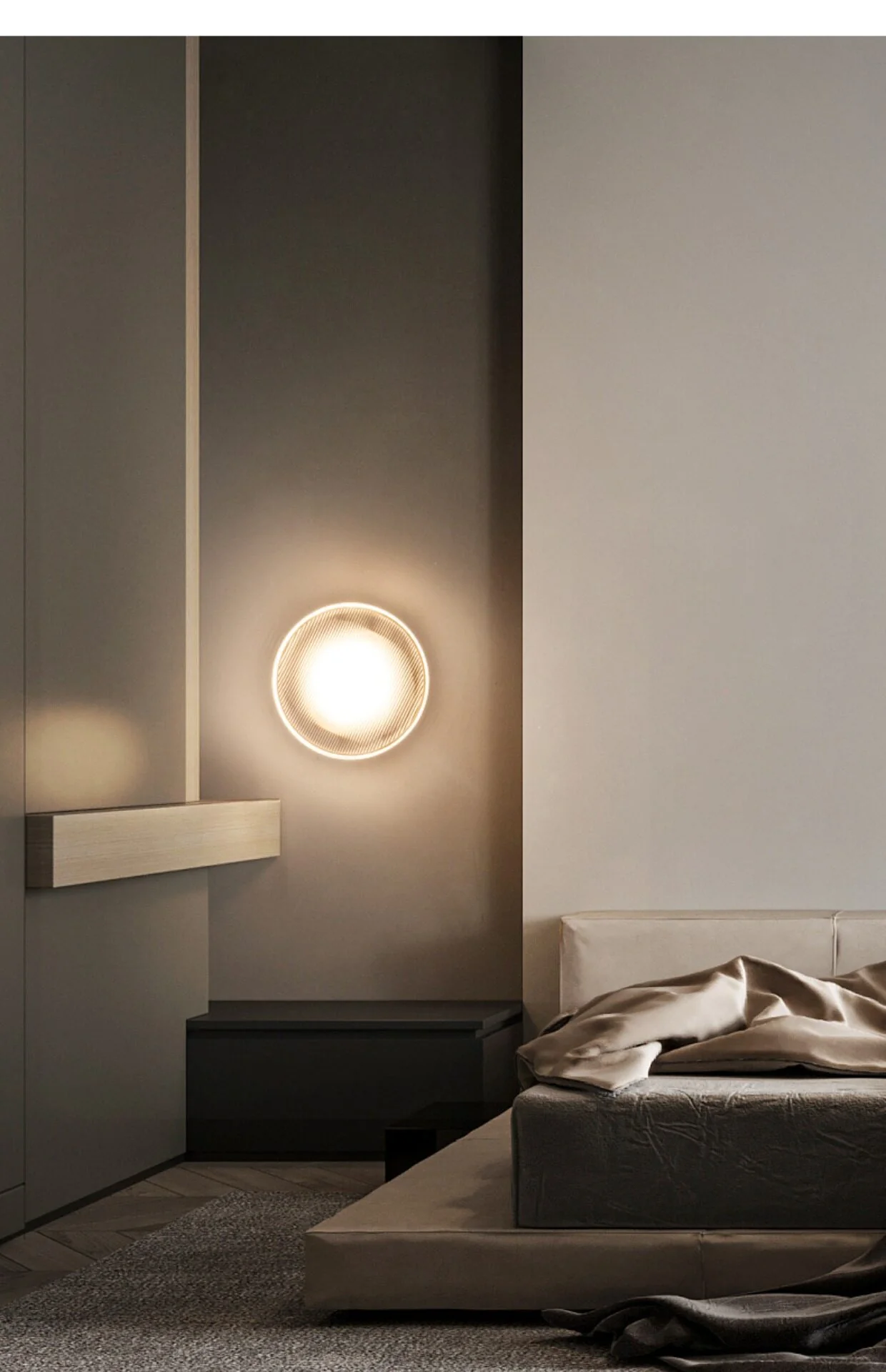 Luno Ribbed Glass Wall Light - Image 6