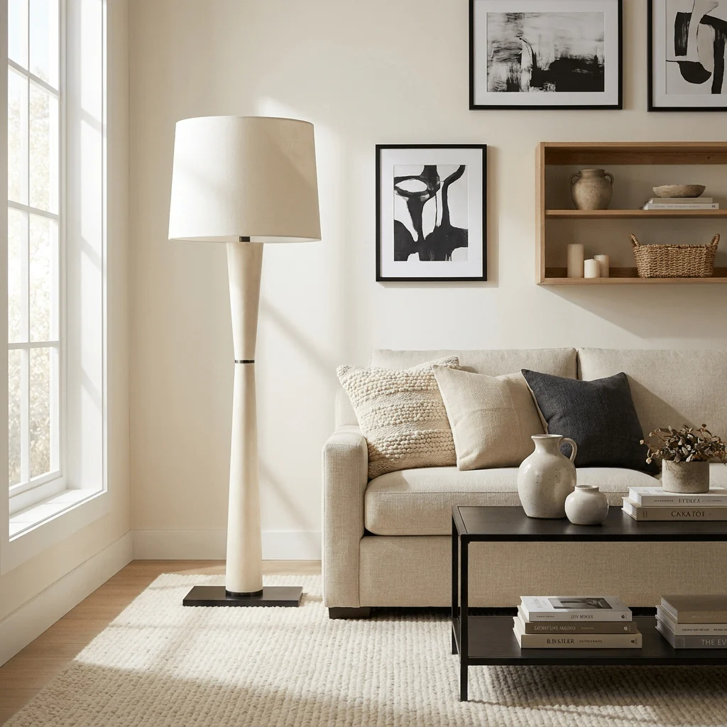 Luxe Leather Floor Lamp - Image 4
