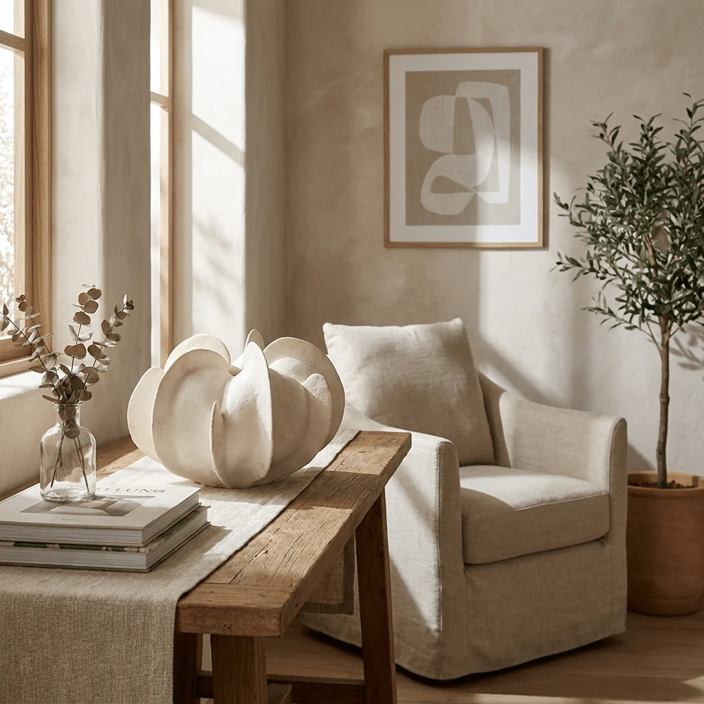 Magnolia Bloom Ceramic Sculpture Vase - Image 5
