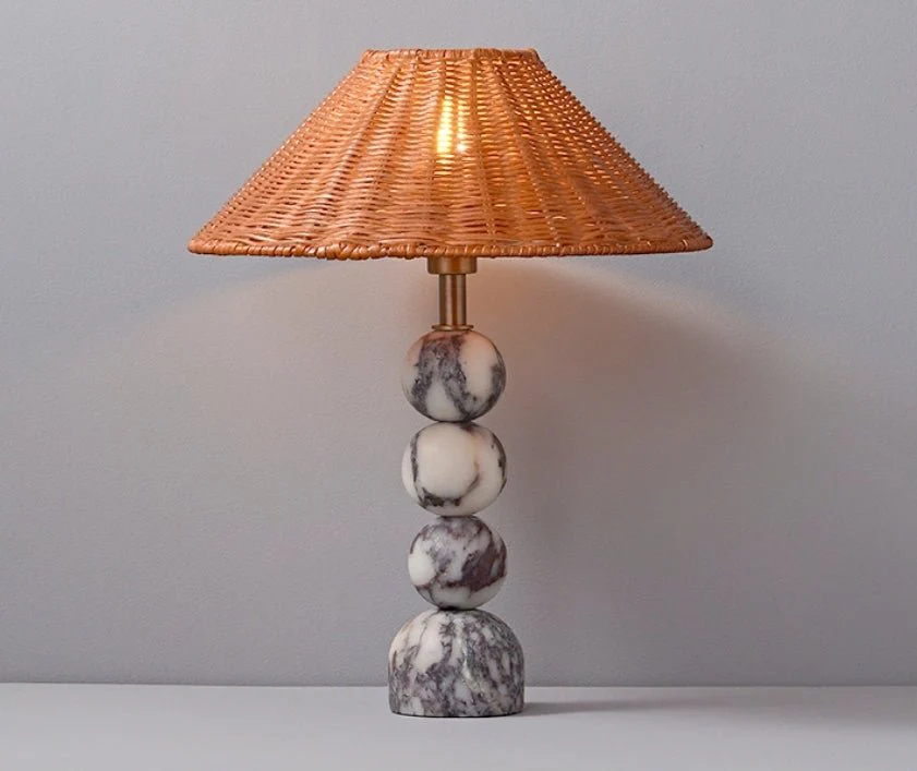 Marble Orb Rattan Table Lamp - Image 14