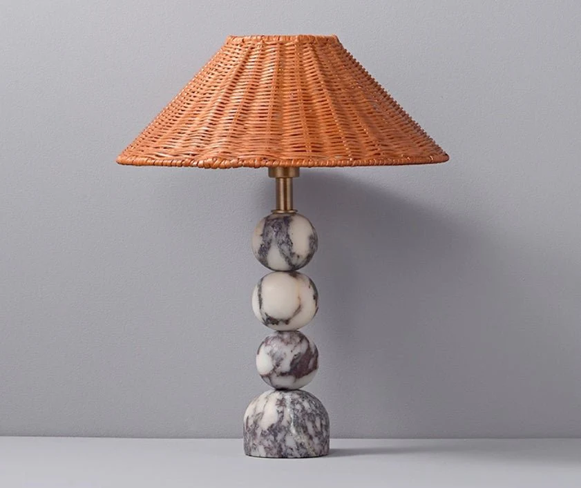 Marble Orb Rattan Table Lamp - Image 15