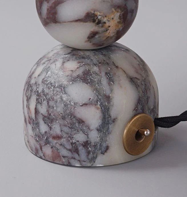 Marble Orb Rattan Table Lamp - Image 8