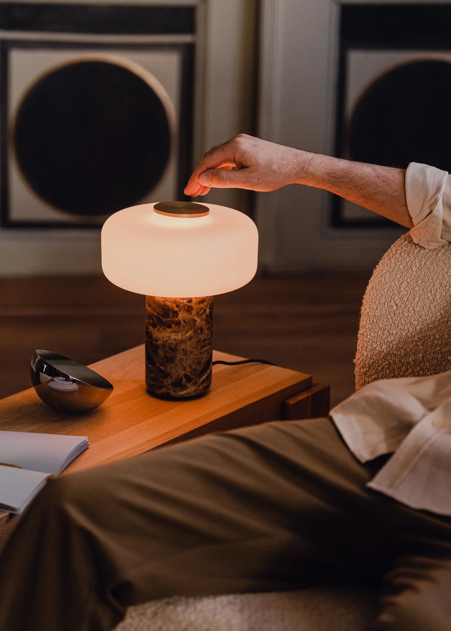 Maris Rechargeable Marble Table Lamp - Image 9