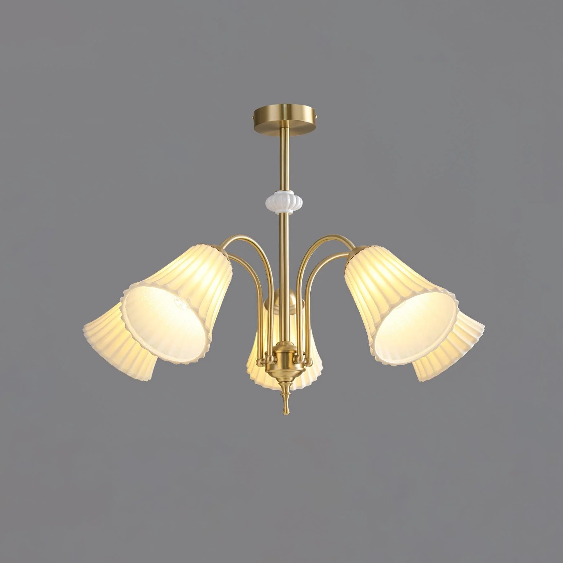 Medieval Ceramic Trumpet Chandelier - Image 25