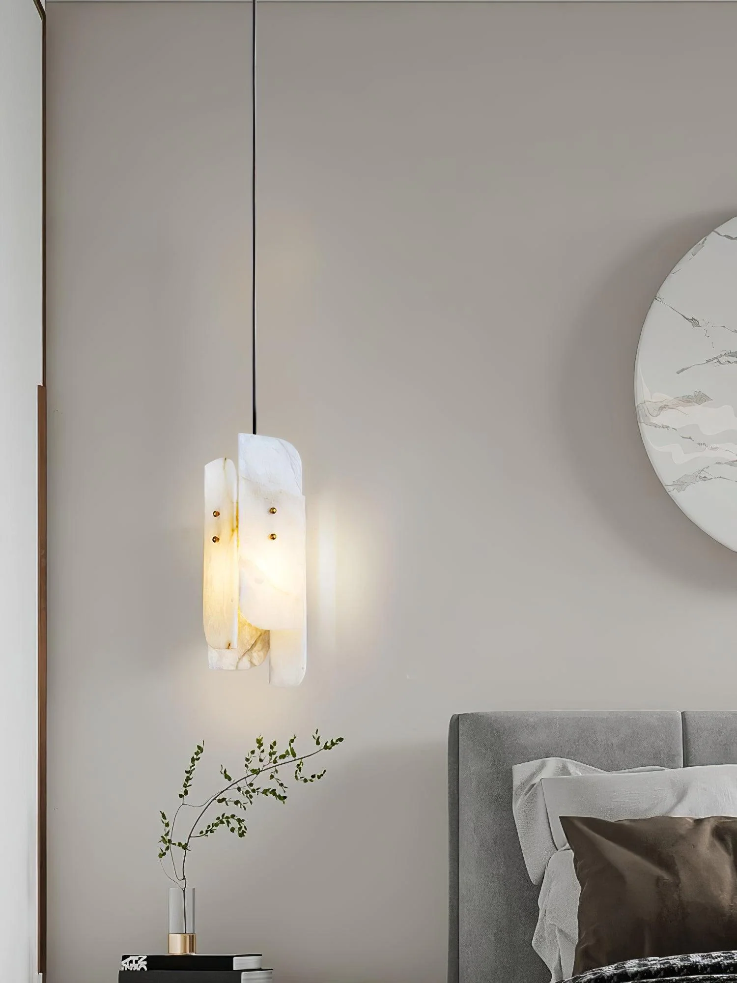 Megalith Mini Alabaster Pendant Light - Image 10