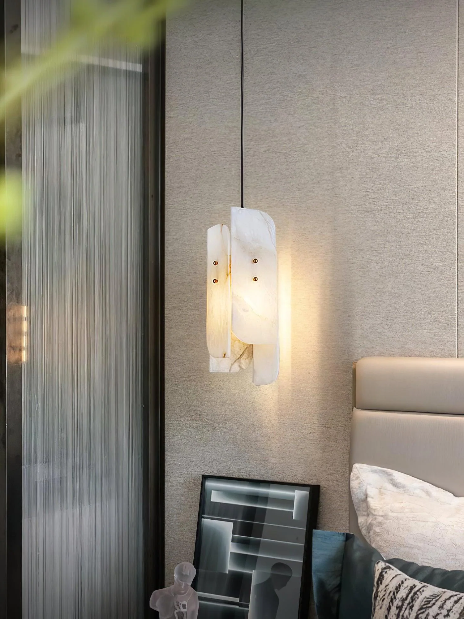 Megalith Mini Alabaster Pendant Light - Image 12