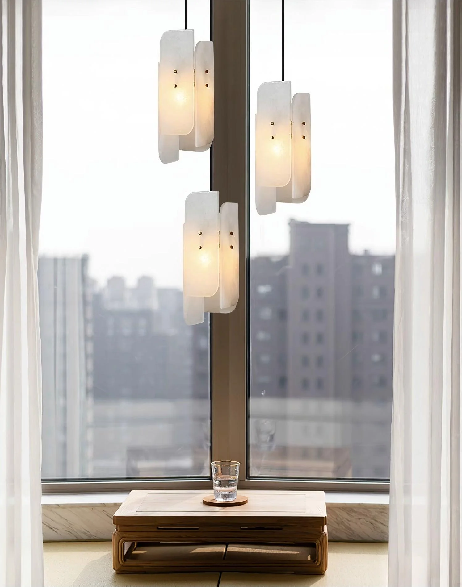 Megalith Mini Alabaster Pendant Light - Image 14