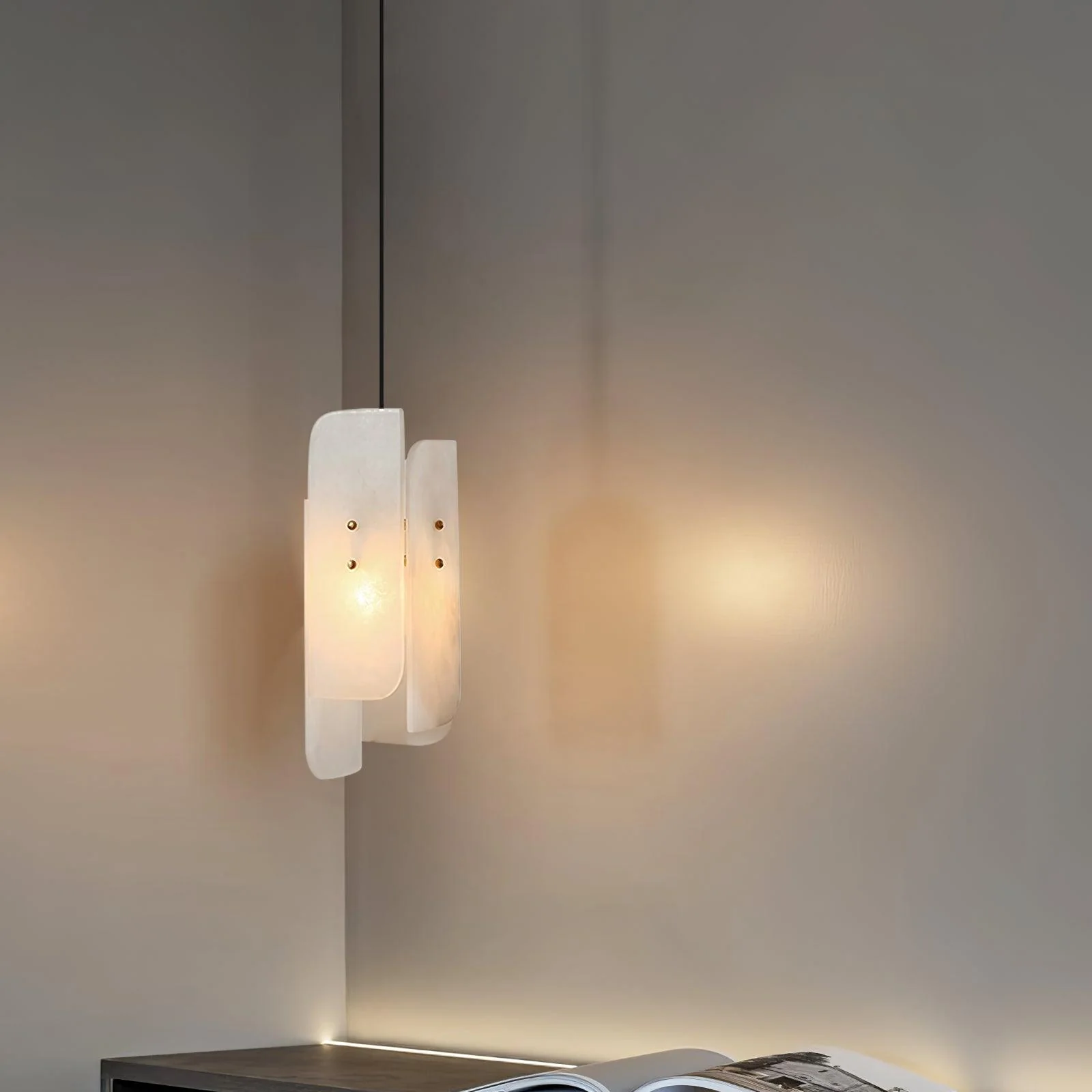 Megalith Mini Alabaster Pendant Light - Image 4