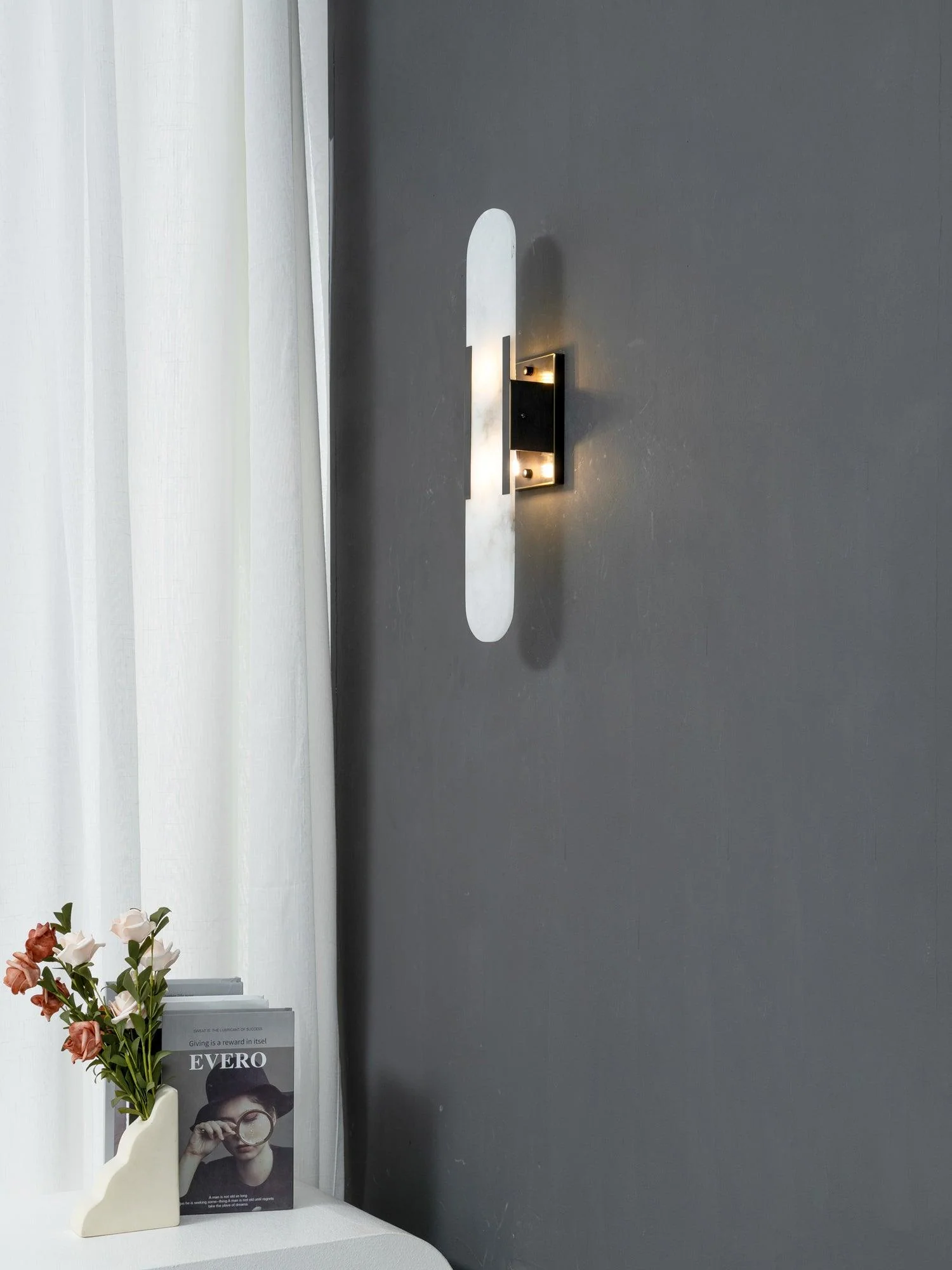 Melange Elongated Alabaster Wall Lamp - Image 40