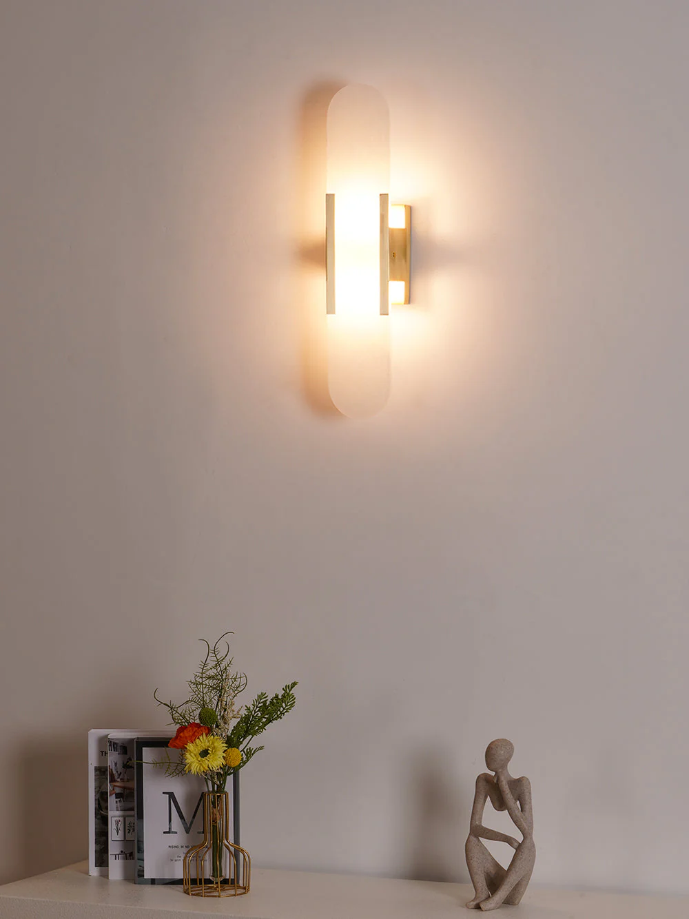Melange Elongated Alabaster Wall Lamp - Image 87