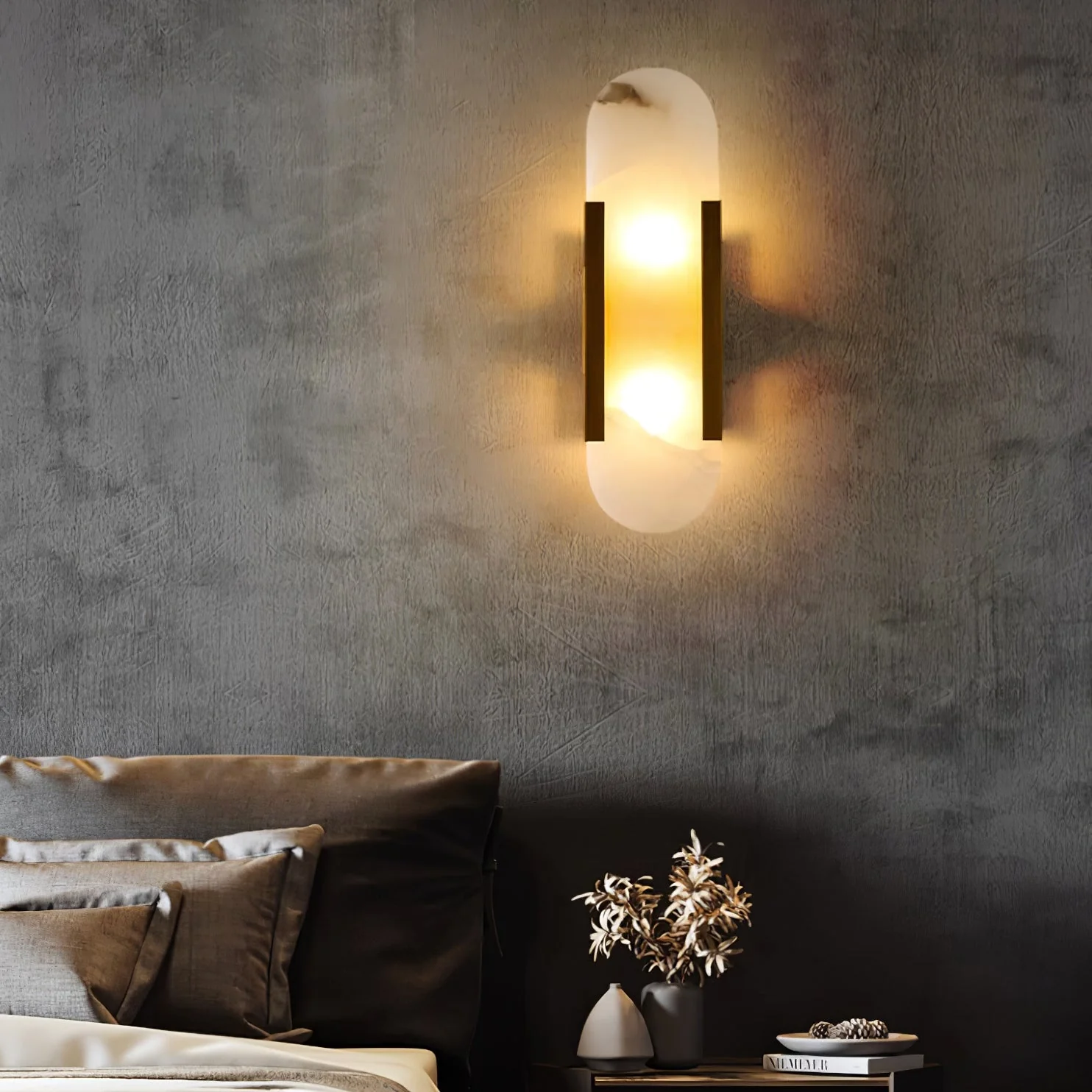 Melange Elongated Alabaster Wall Lamp - Image 89
