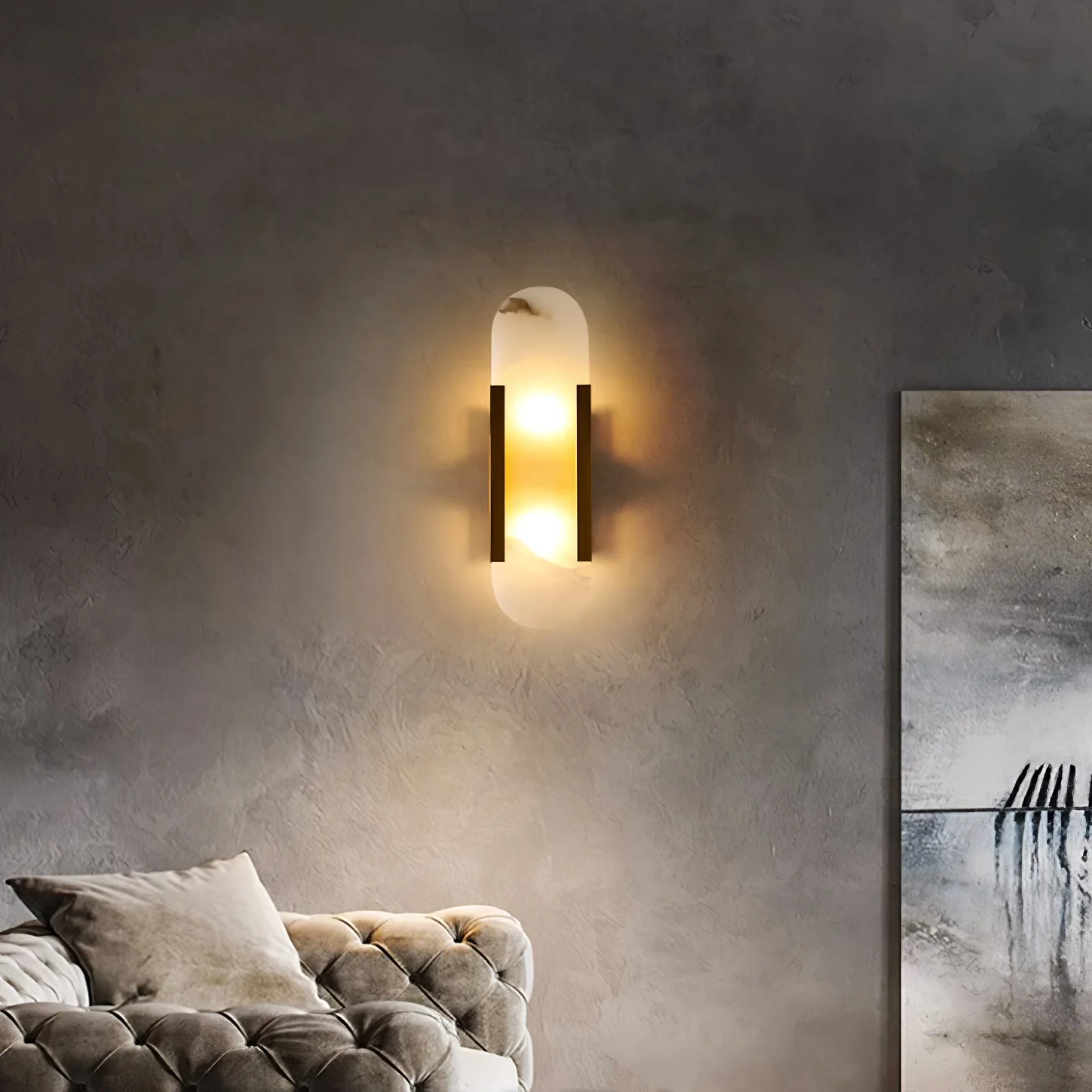 Melange Elongated Alabaster Wall Lamp - Image 92