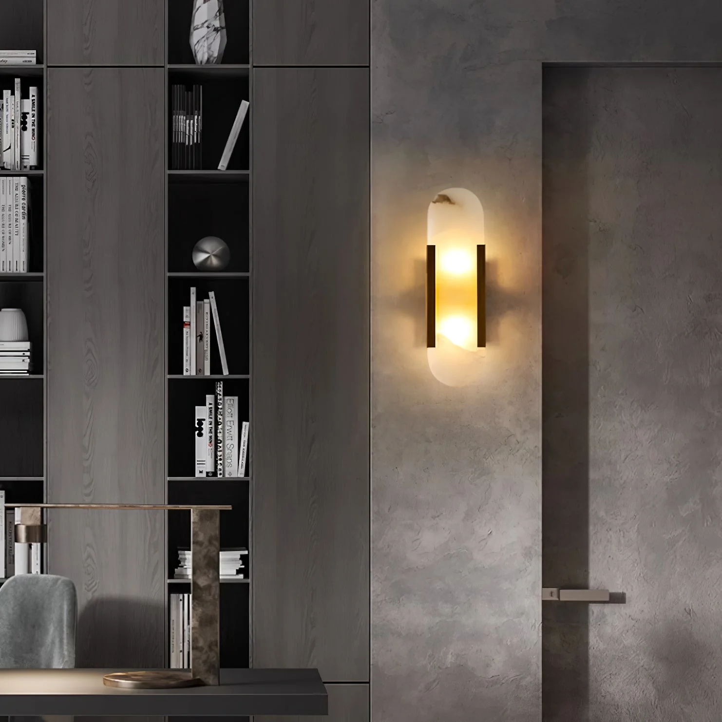 Melange Elongated Alabaster Wall Lamp - Image 93