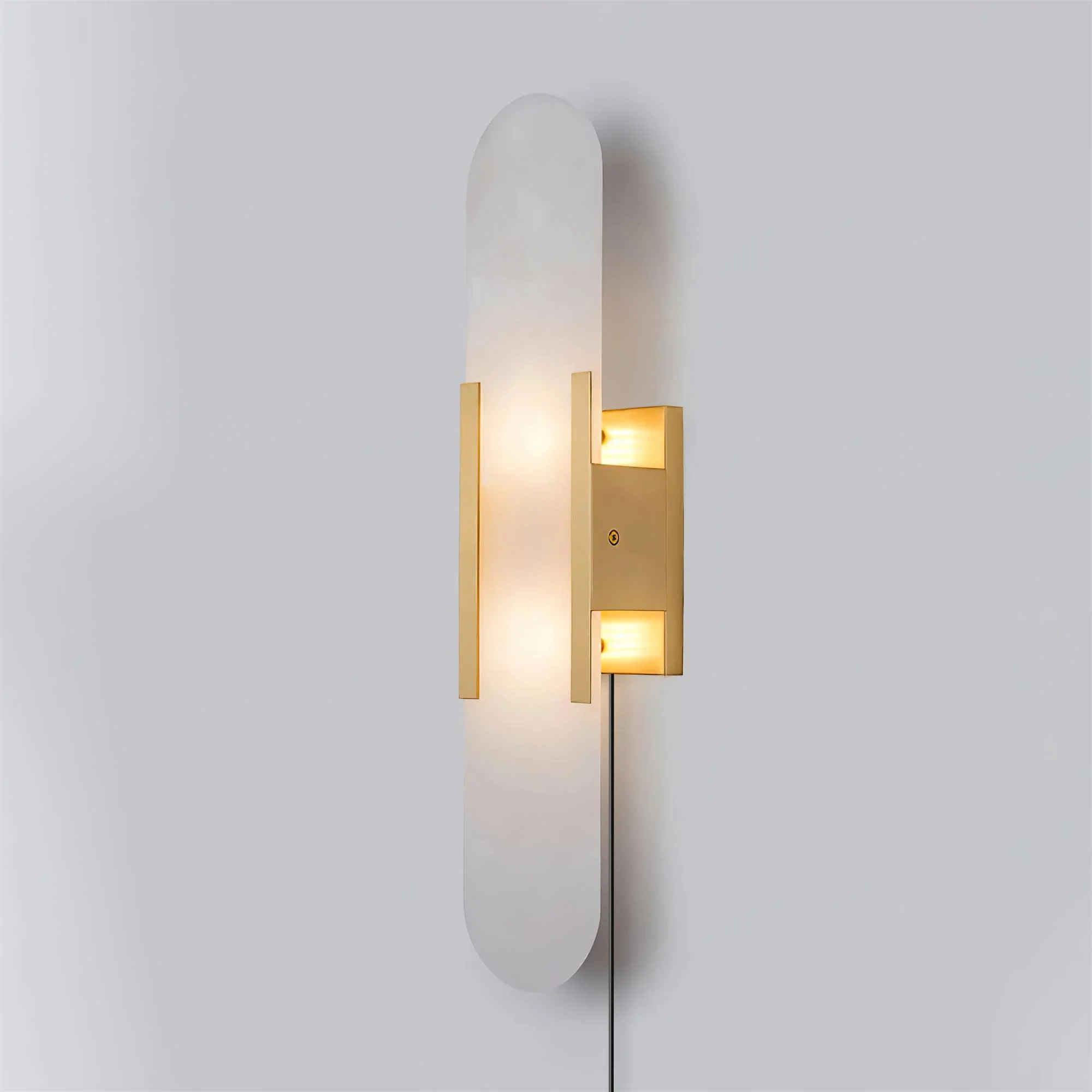 Melange Elongated Alabaster Plug-in Sconce - Image 16