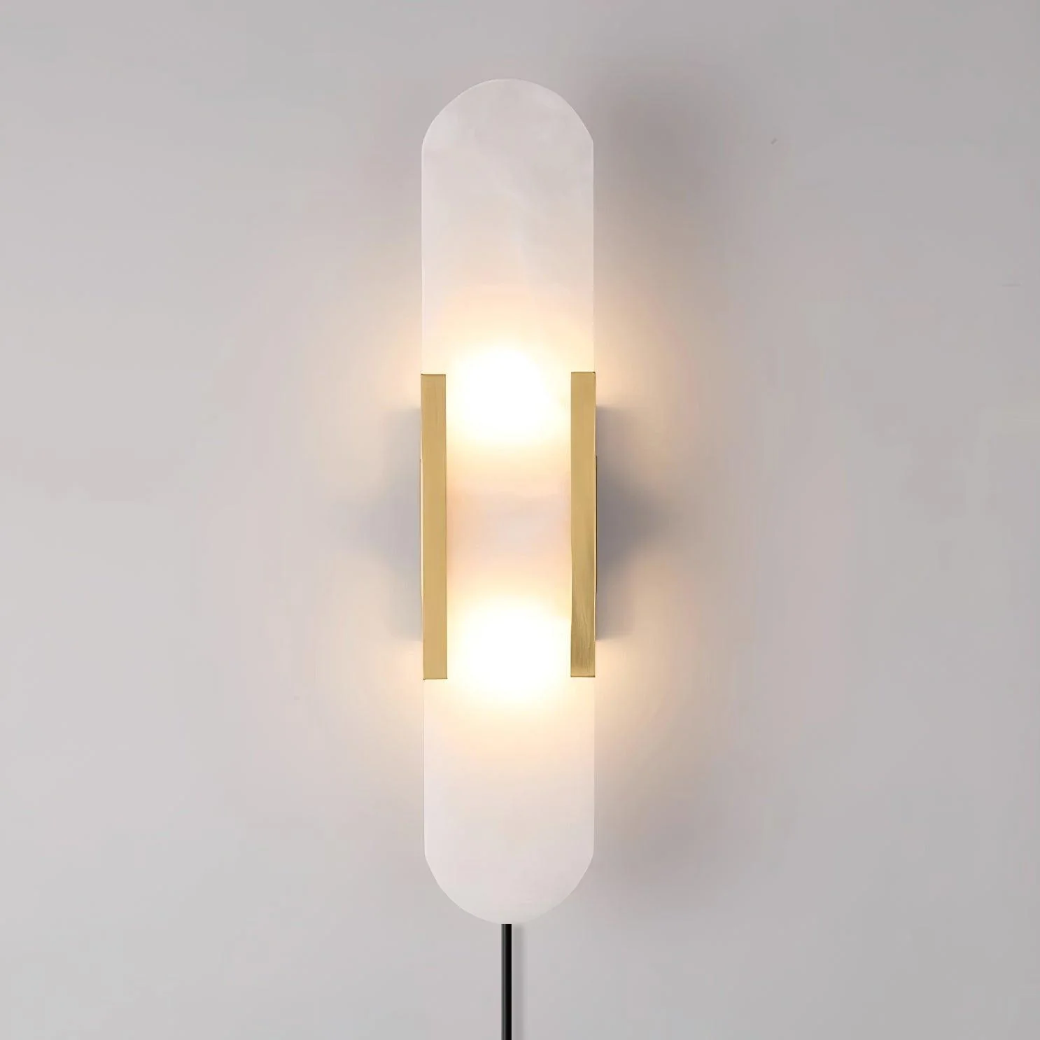 Melange Elongated Alabaster Plug-in Sconce - Image 20